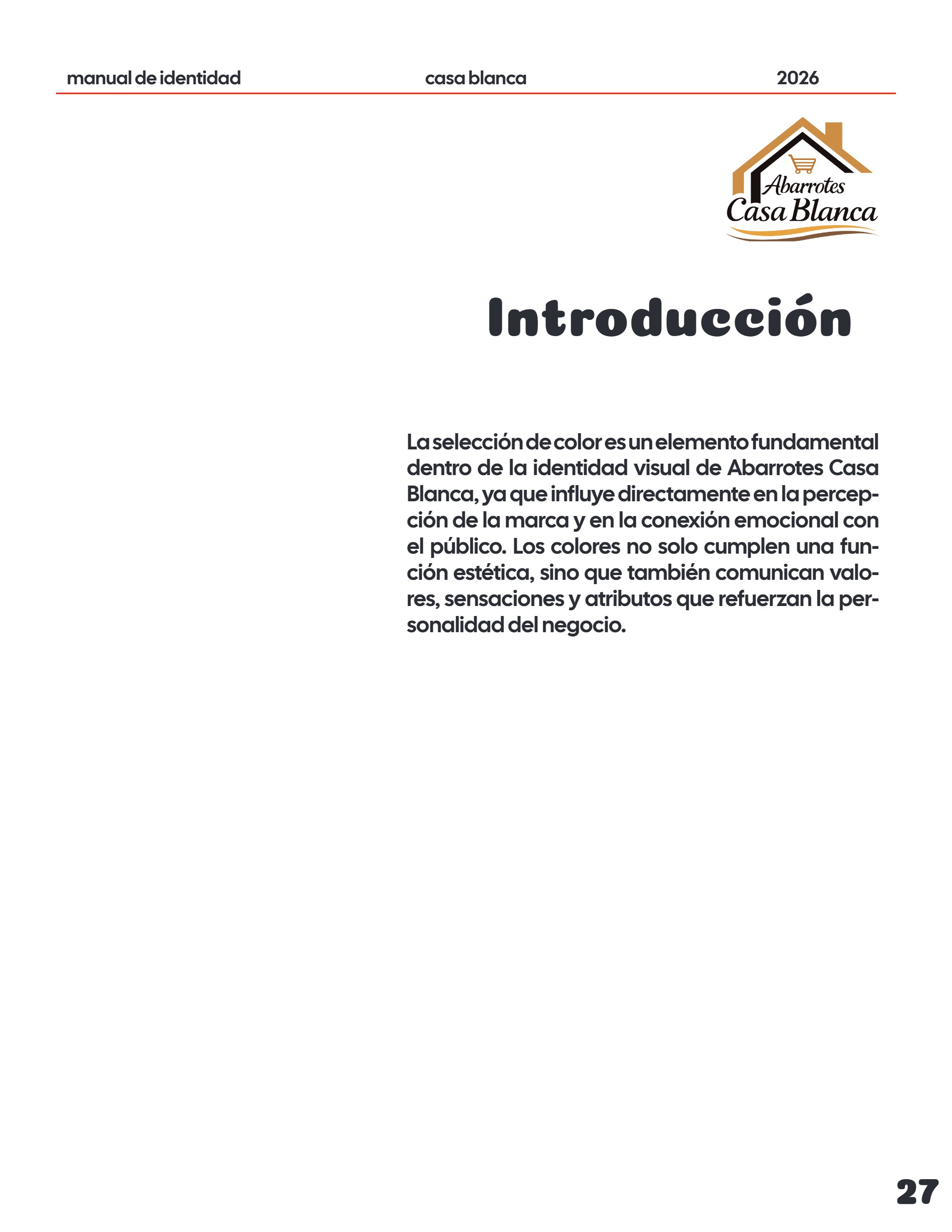 Manual de Identidad Abarrotes CASA BLANCA — page 27