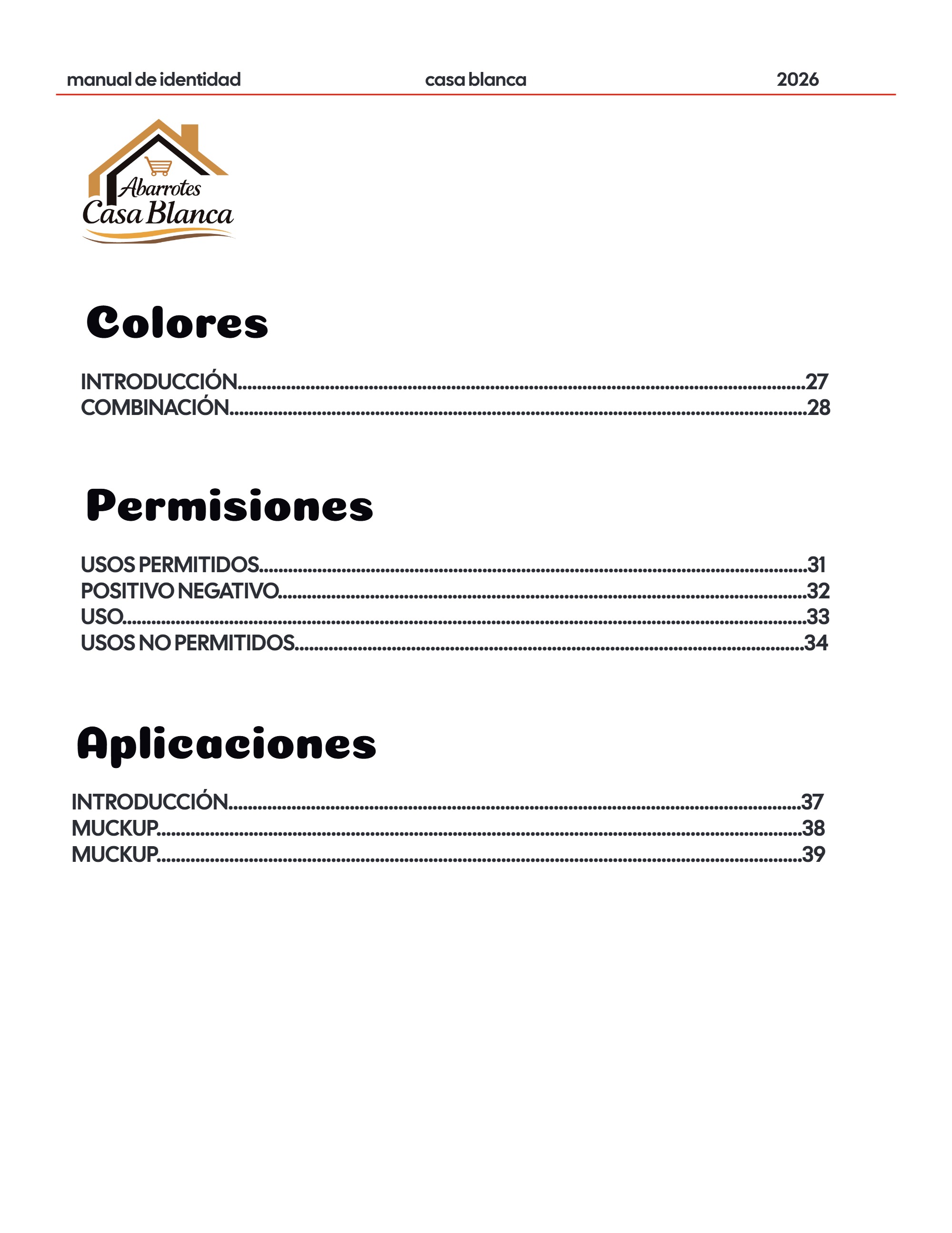 Manual de Identidad Abarrotes CASA BLANCA — page 6