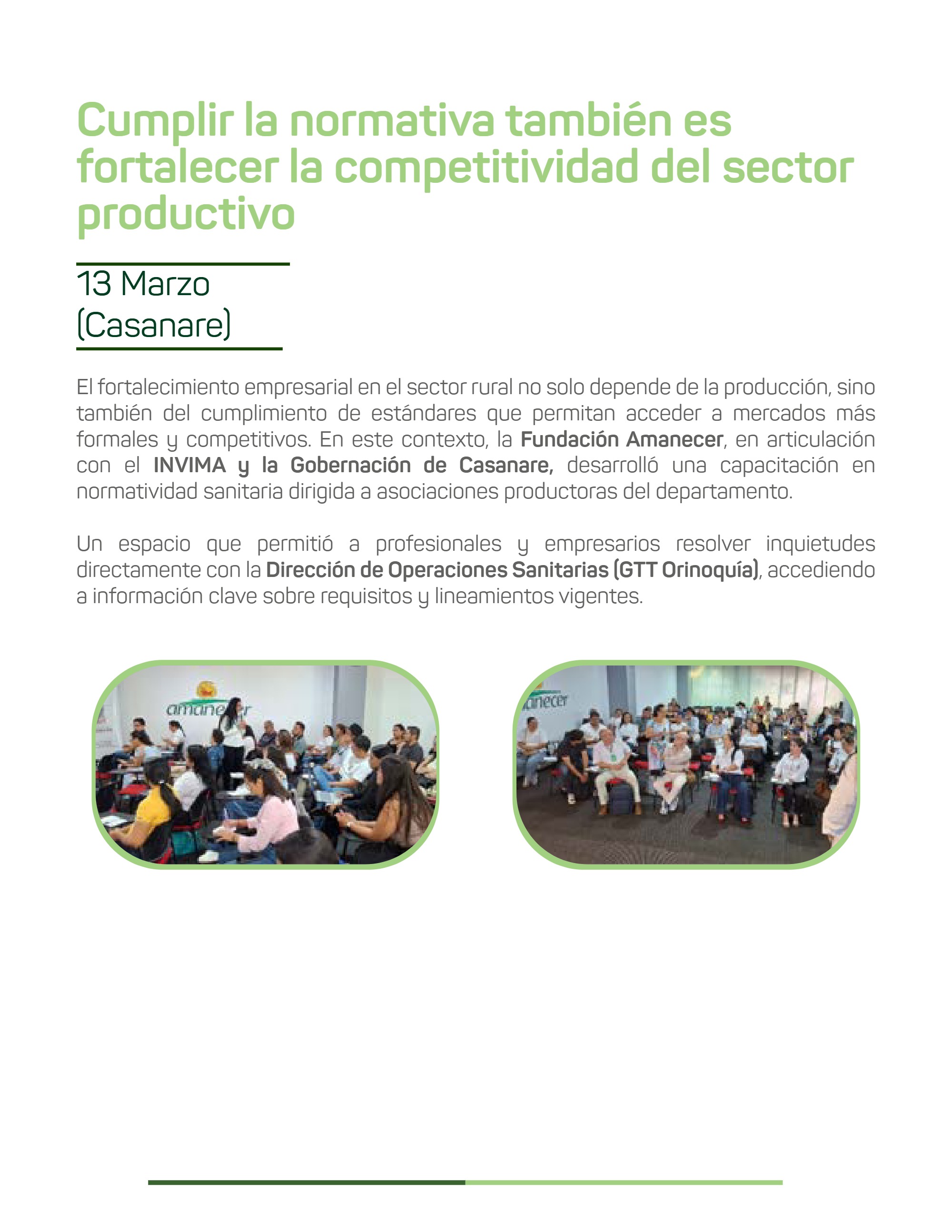 Boletín Fundación Amanecer — page 36