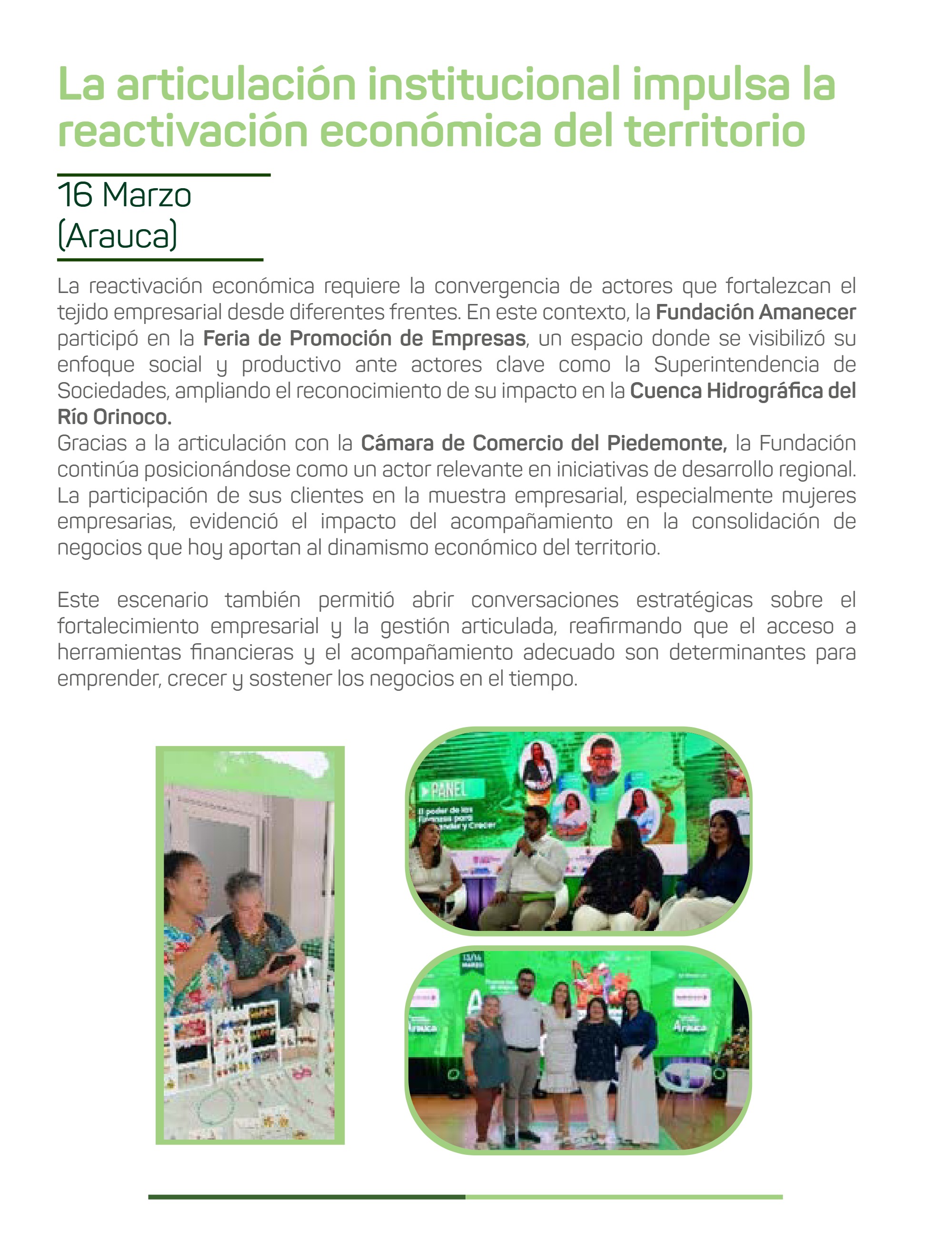 Boletín Fundación Amanecer — page 38
