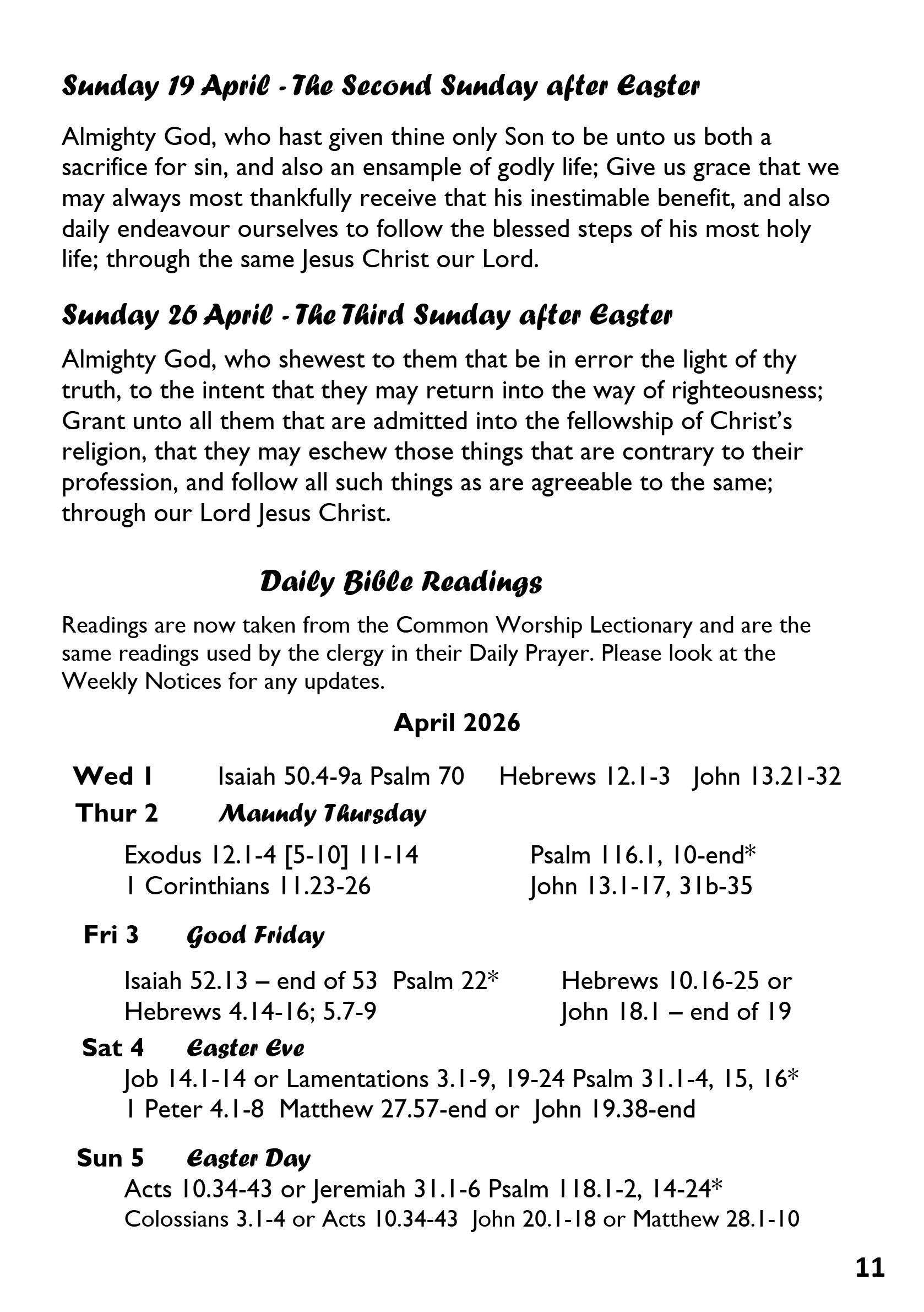 St Mary the Blesssed Virgin Magazine April 2026 — page 11