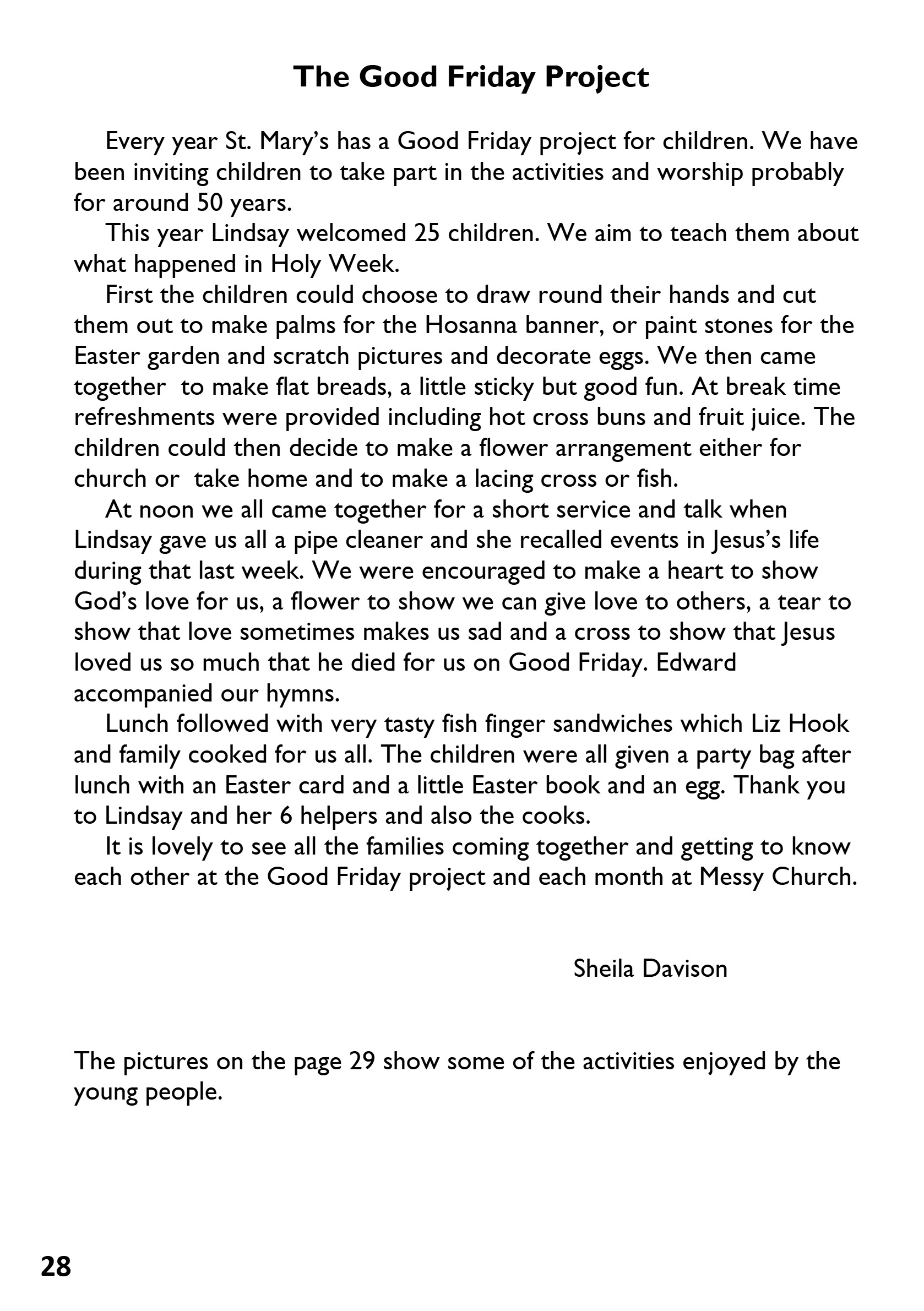 St Mary the Blesssed Virgin Magazine April 2026 — page 28