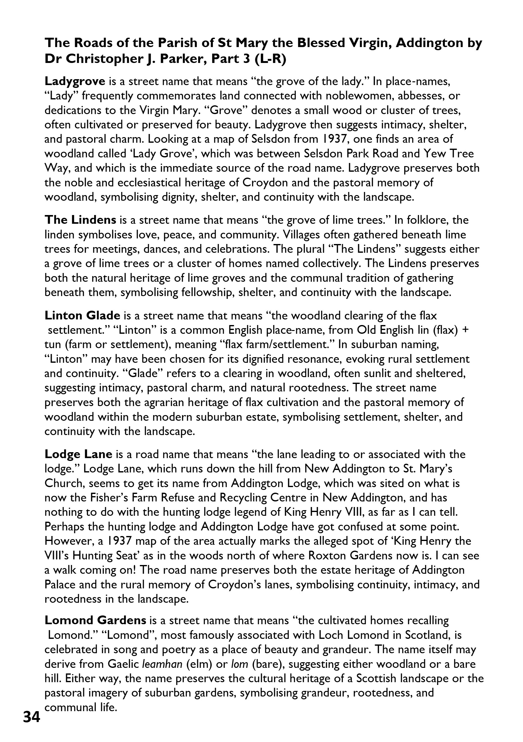 St Mary the Blesssed Virgin Magazine April 2026 — page 34