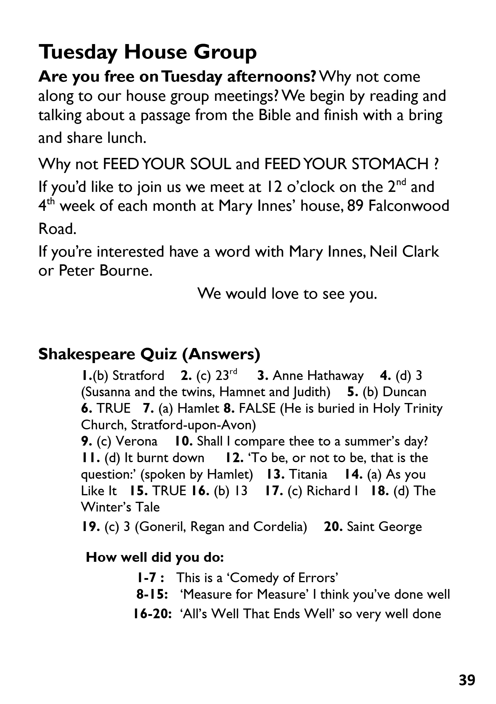 St Mary the Blesssed Virgin Magazine April 2026 — page 39