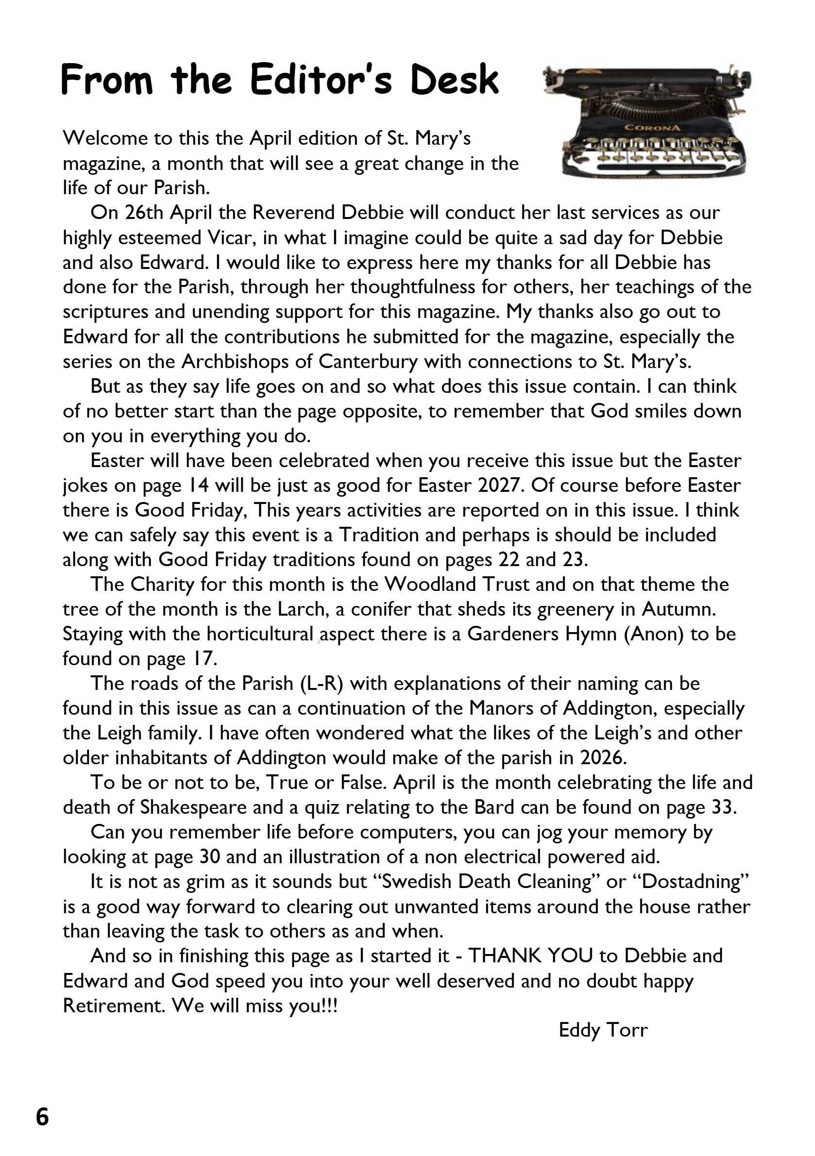 St Mary the Blesssed Virgin Magazine April 2026 — page 6