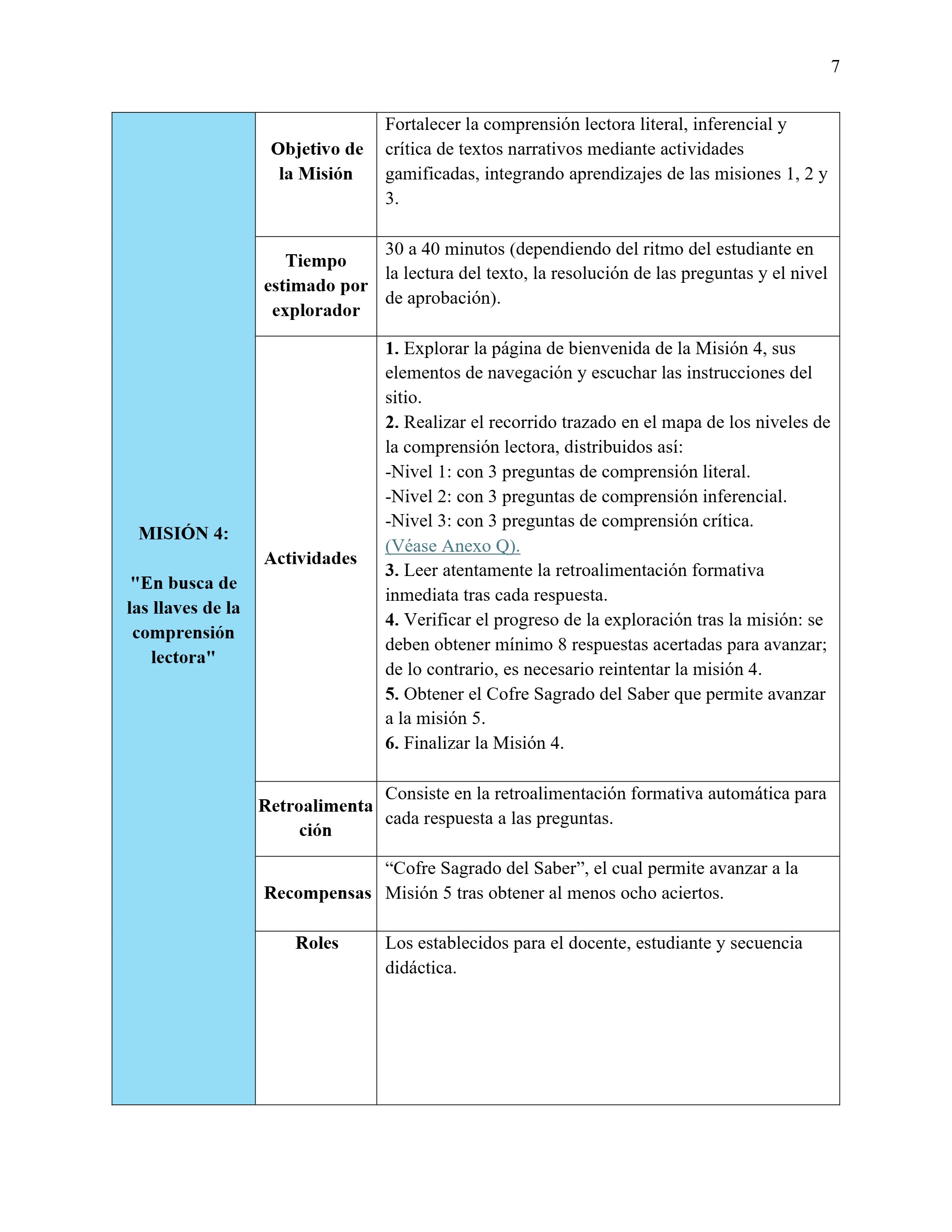 Secuencia Didáctica Gamificada Exploradores de las Narraciones. — page 7