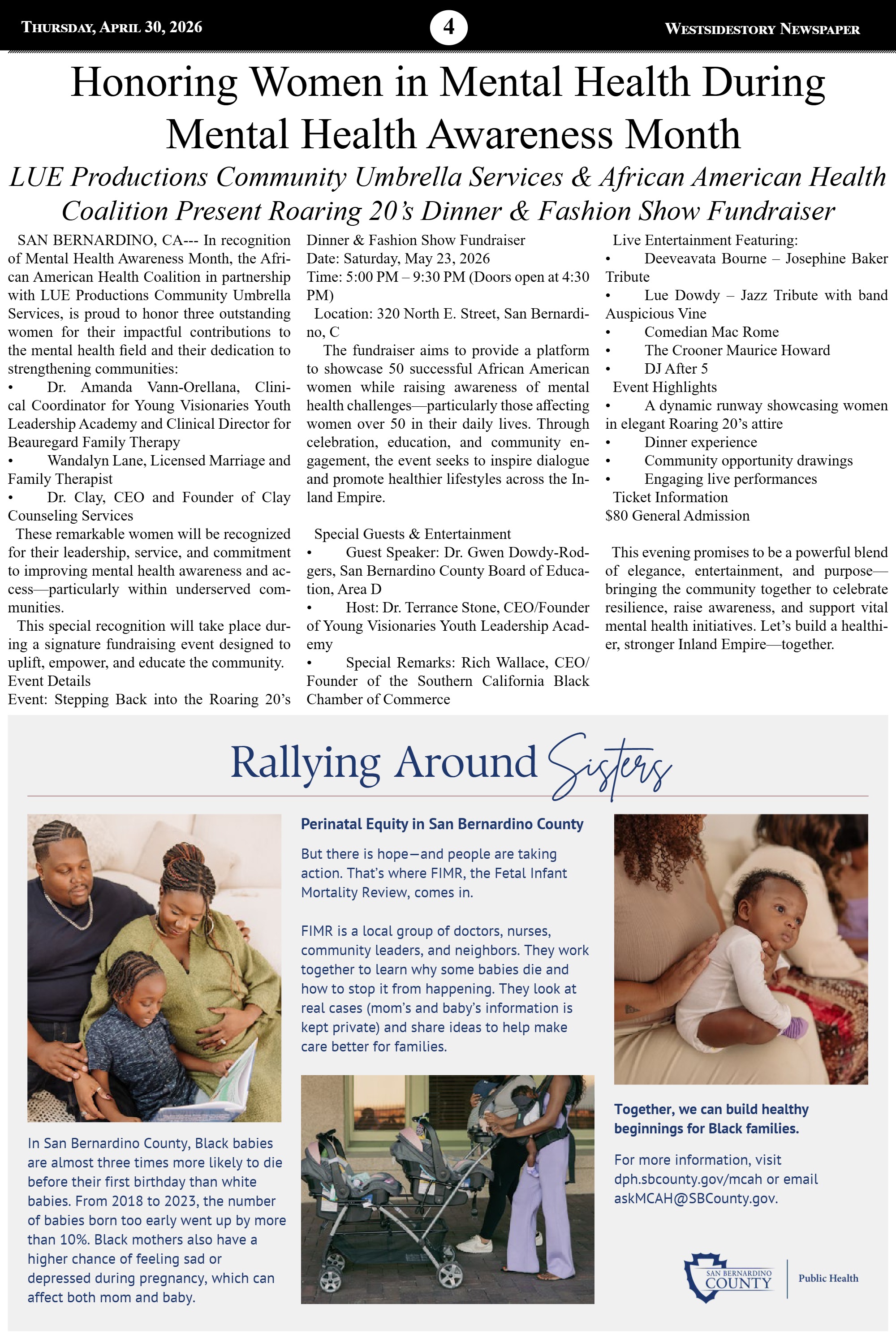 Thursday, April 30 | Vol. 30 No. 7 — page 4