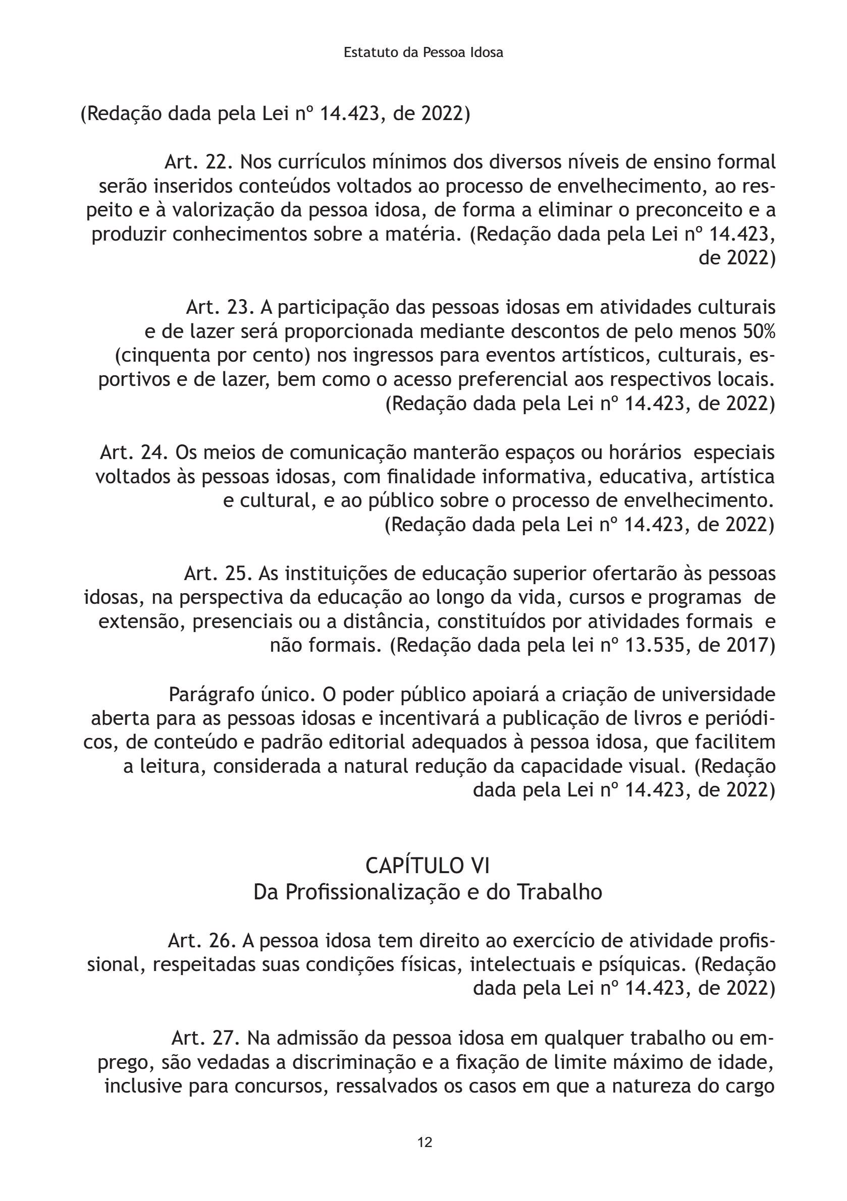 Estatuto da Pessoa Idosa 2026 — page 12
