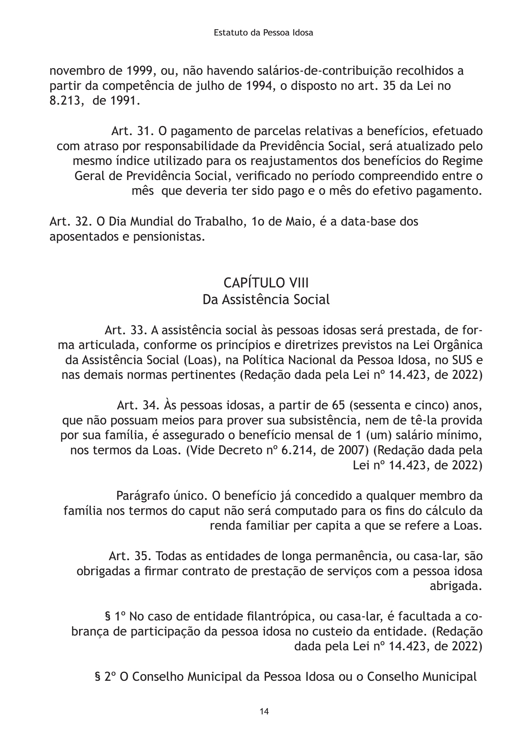 Estatuto da Pessoa Idosa 2026 — page 14