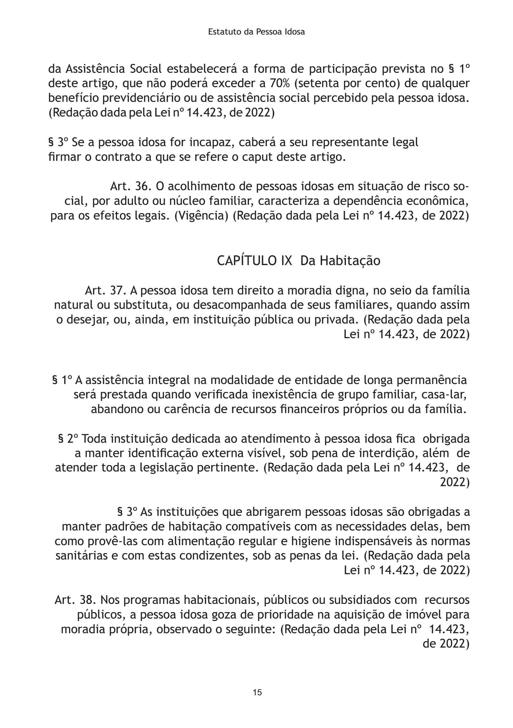 Estatuto da Pessoa Idosa 2026 — page 15