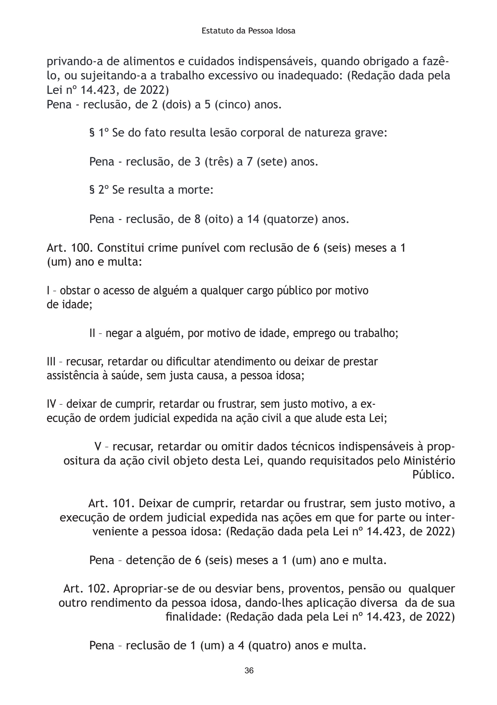Estatuto da Pessoa Idosa 2026 — page 36
