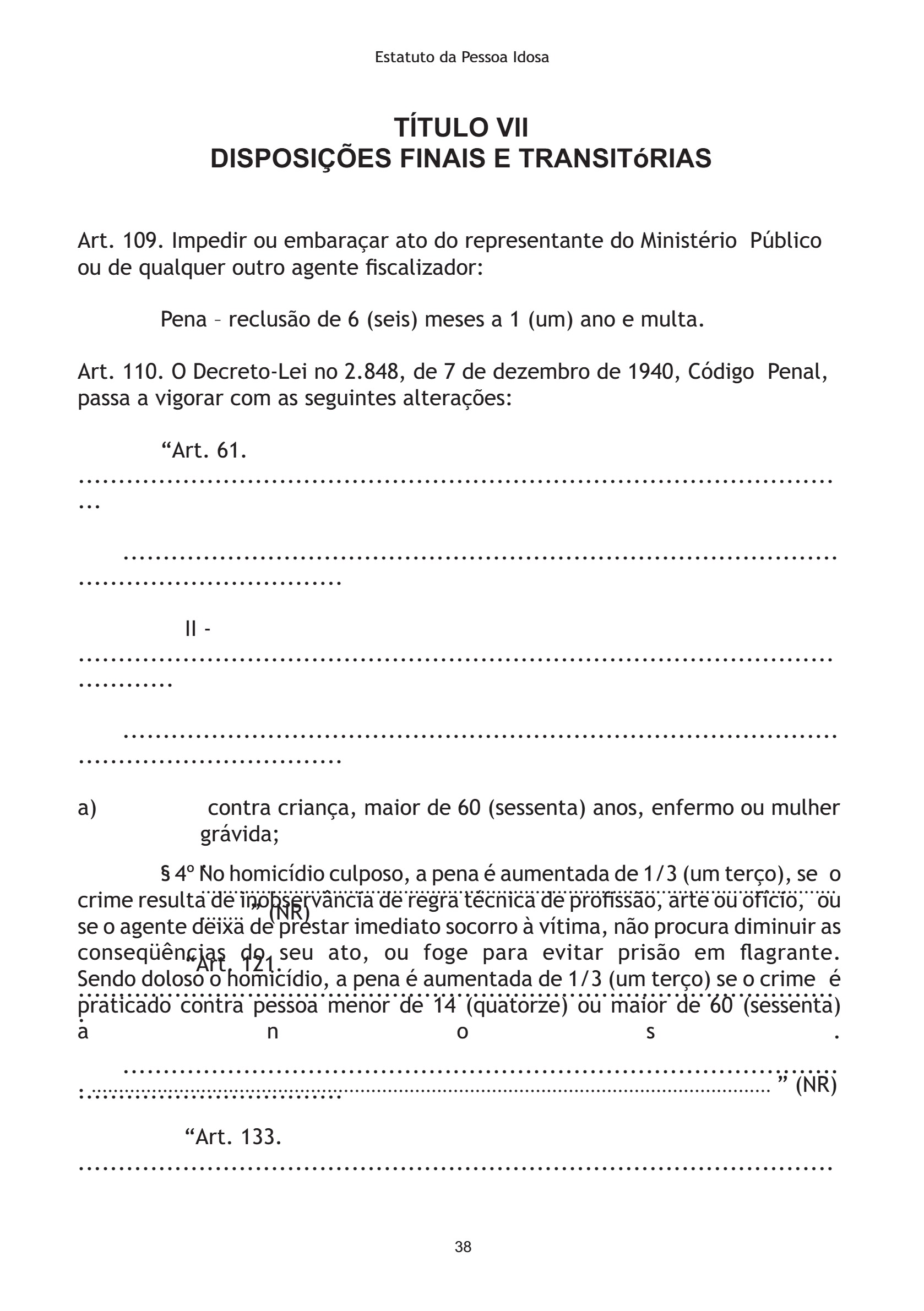 Estatuto da Pessoa Idosa 2026 — page 38