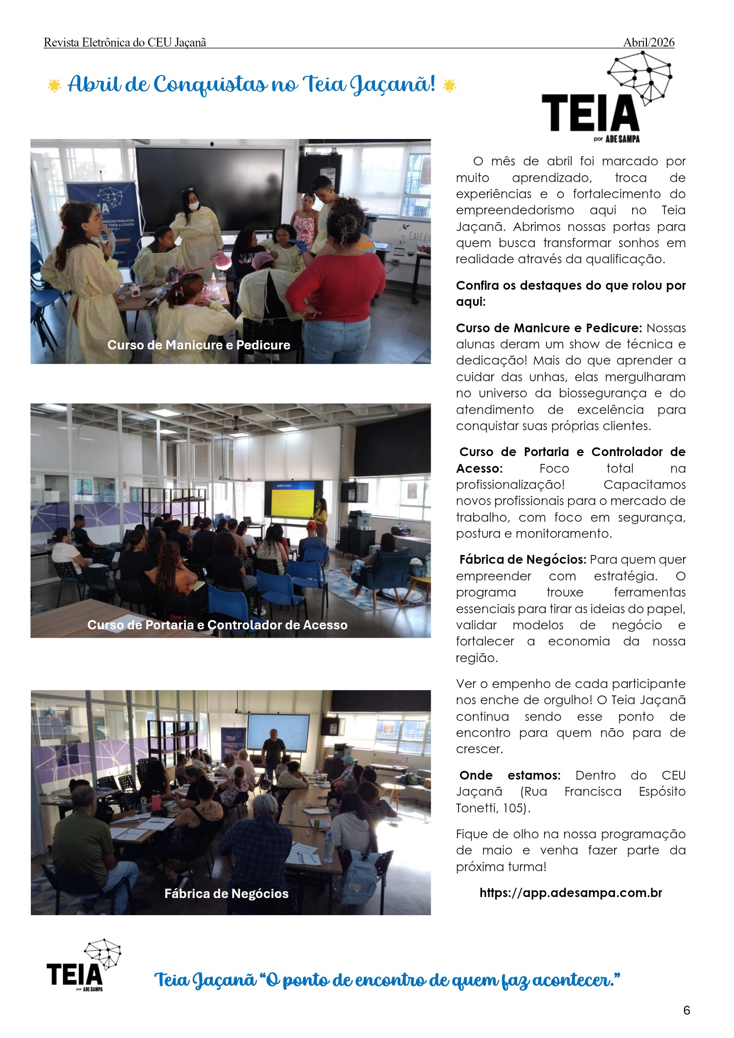 Revista Eletrônica CEU Jaçanã - Abril de 2026 — page 6