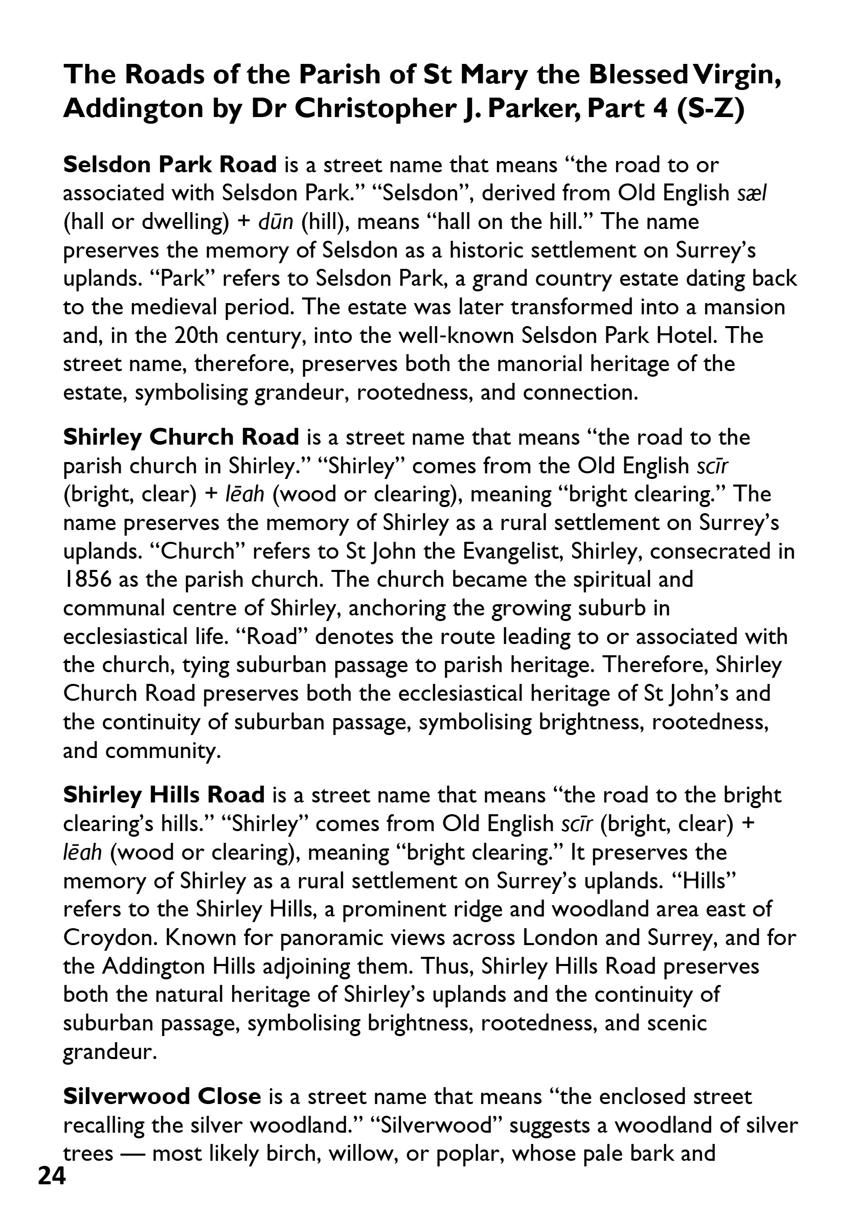 St Mary the Blessed Virgin Parish Magazine May 2026 — page 24