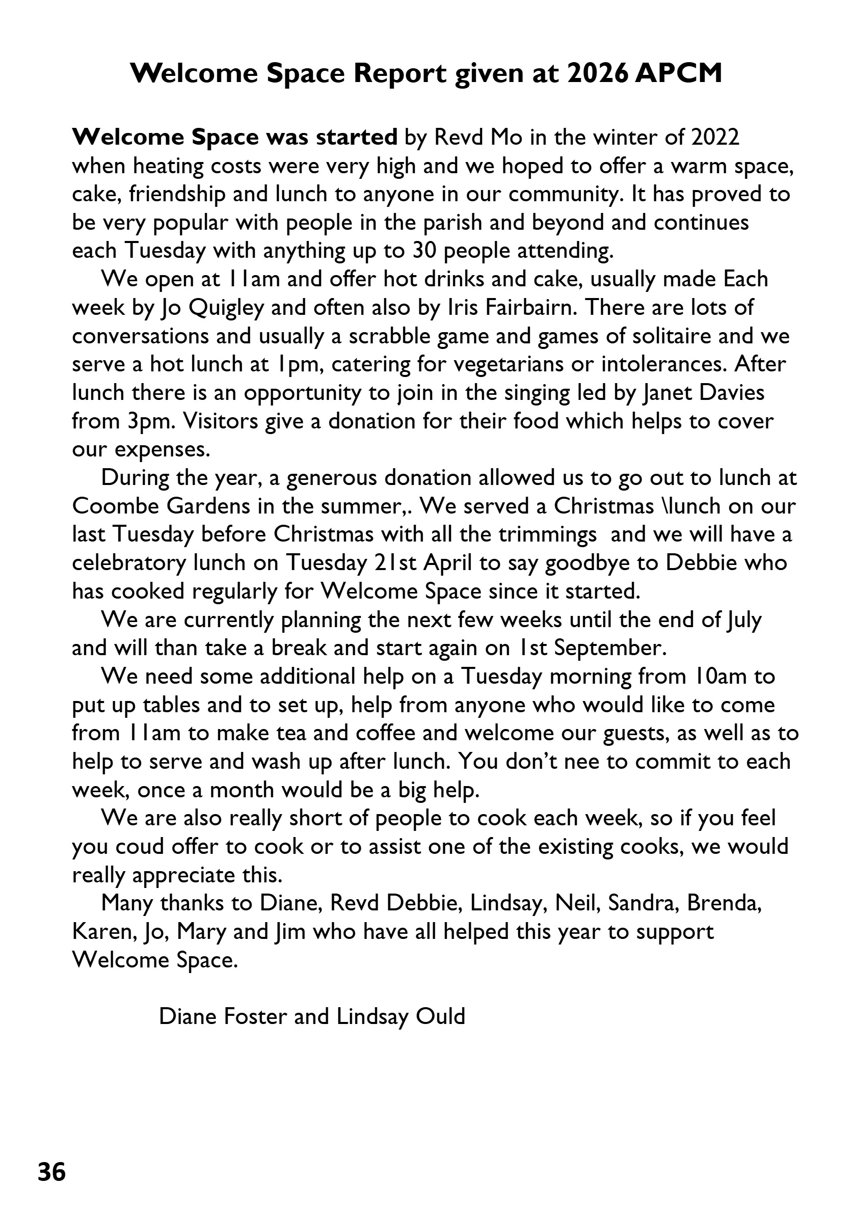 St Mary the Blessed Virgin Parish Magazine May 2026 — page 36