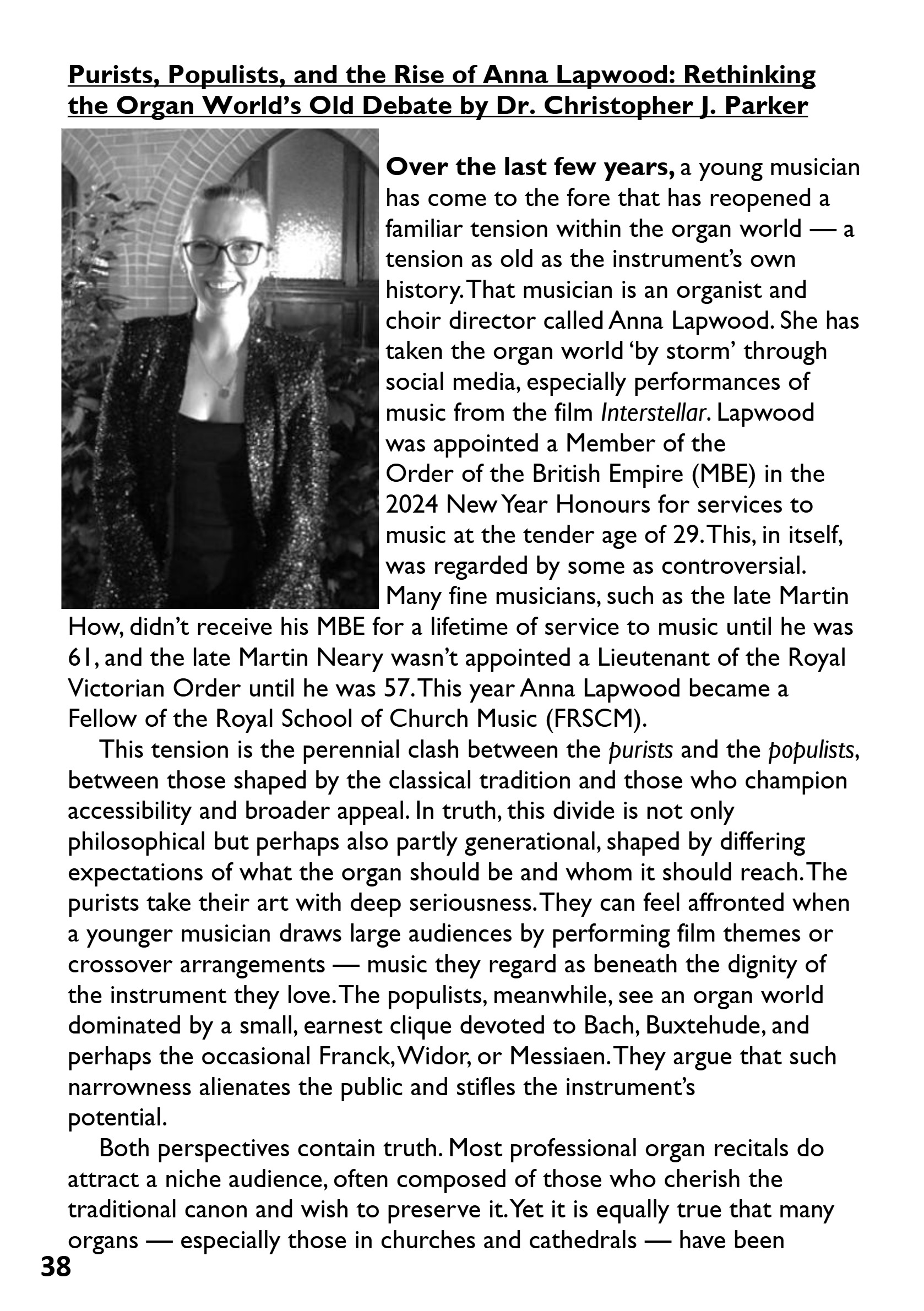 St Mary the Blessed Virgin Parish Magazine May 2026 — page 38