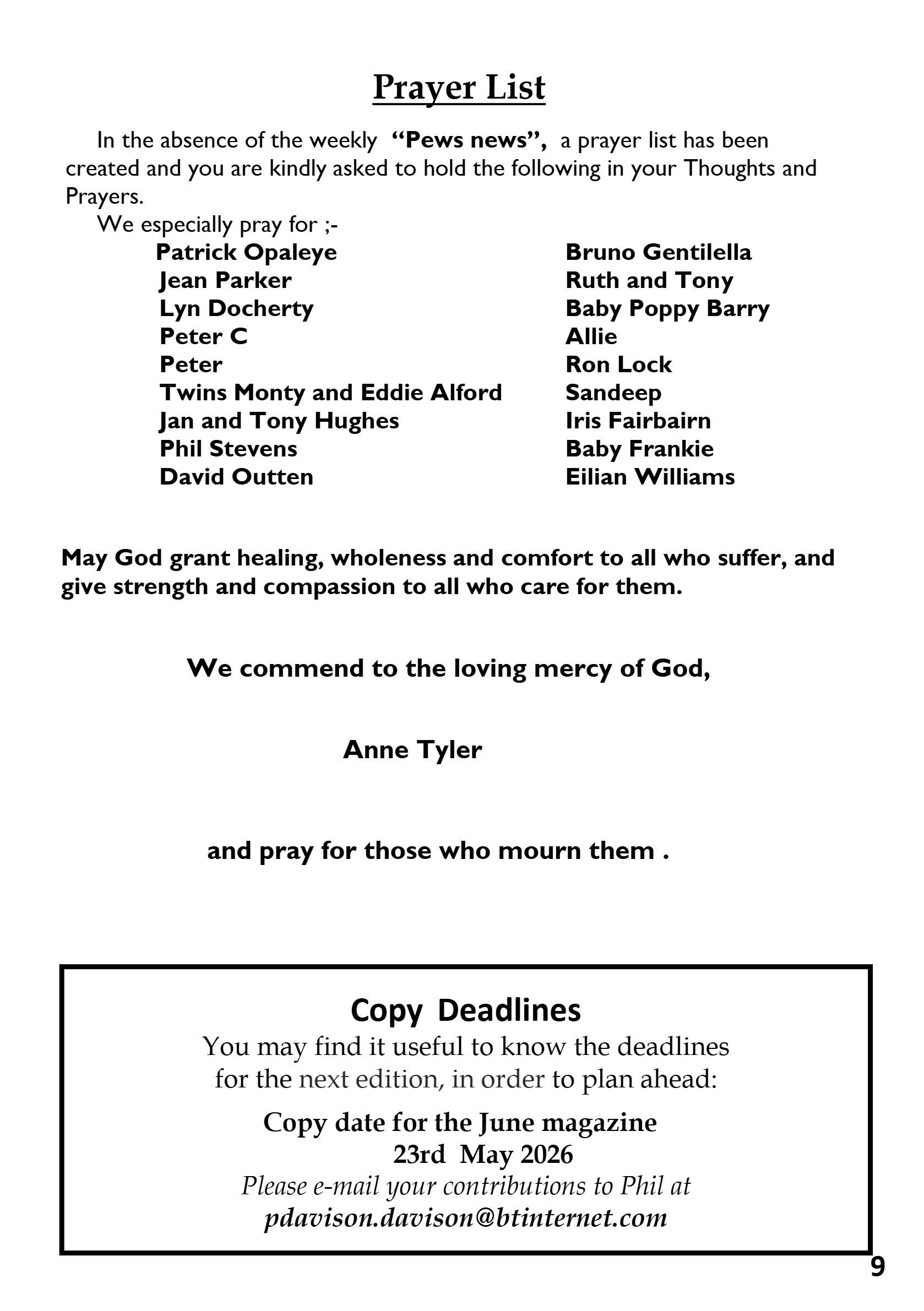 St Mary the Blessed Virgin Parish Magazine May 2026 — page 9