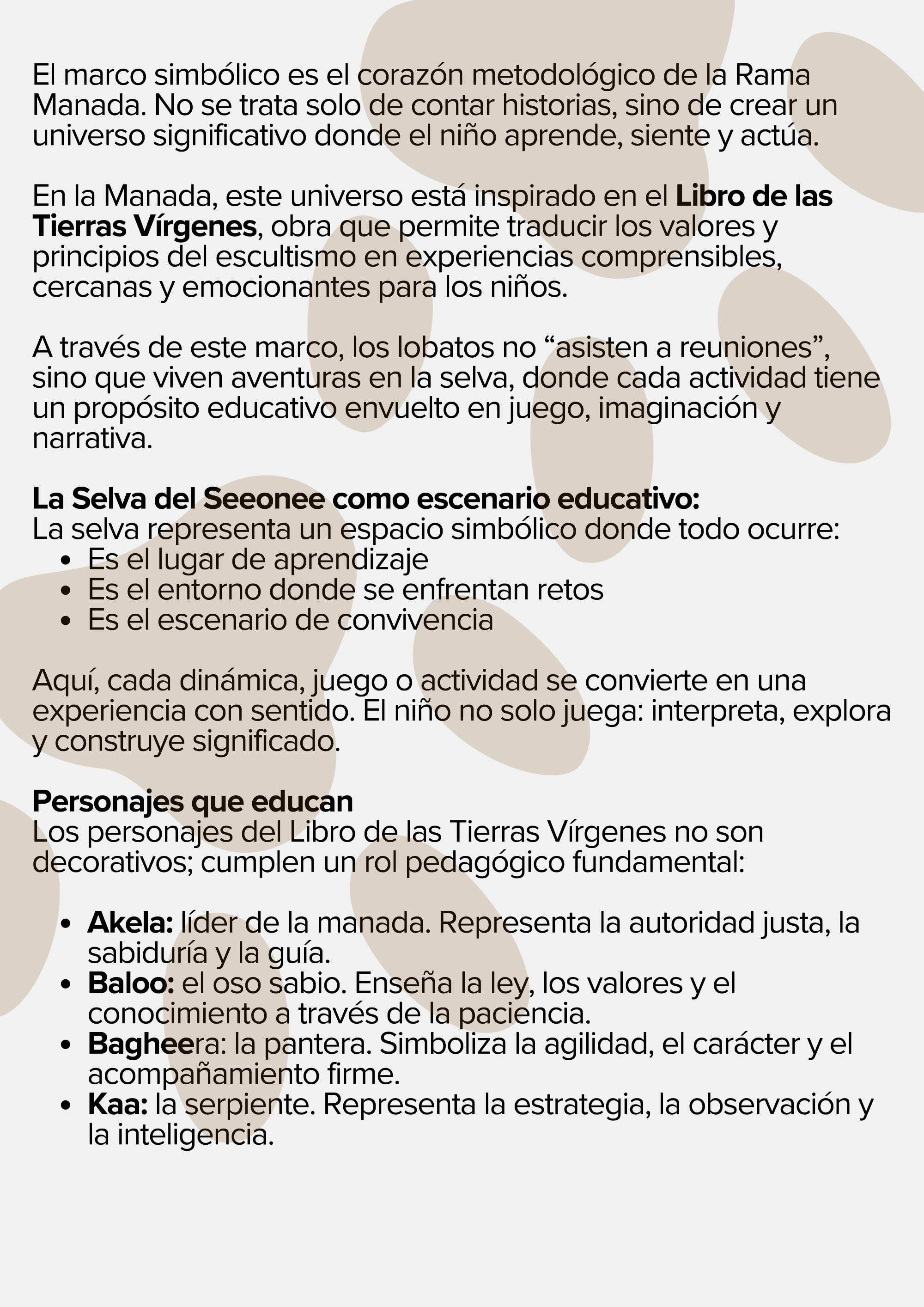 MANUAL DE CAZA Cartilla para el Dirigente de Manada — page 11
