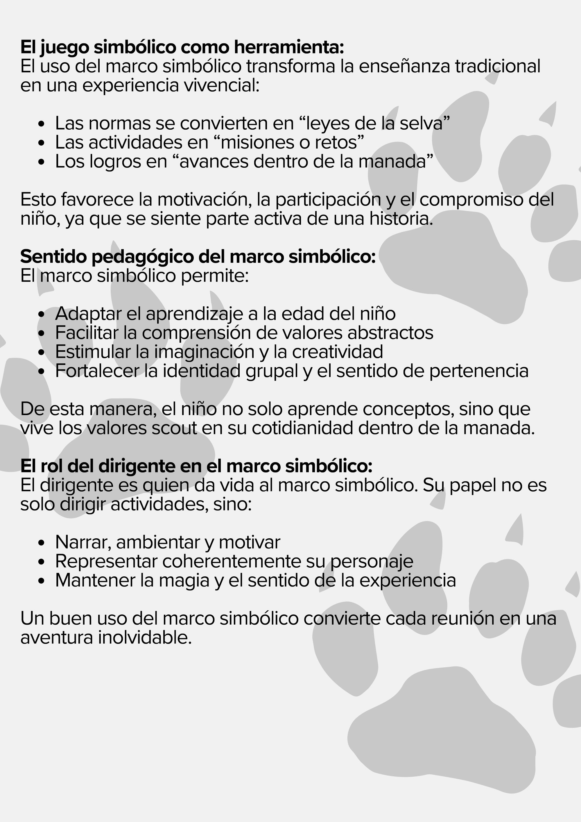 MANUAL DE CAZA Cartilla para el Dirigente de Manada — page 13