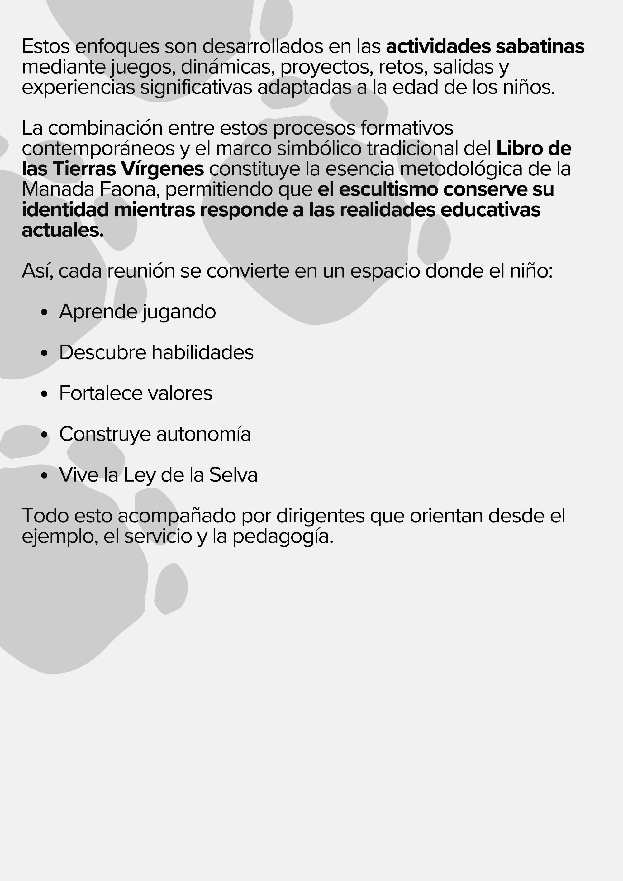 MANUAL DE CAZA Cartilla para el Dirigente de Manada — page 18
