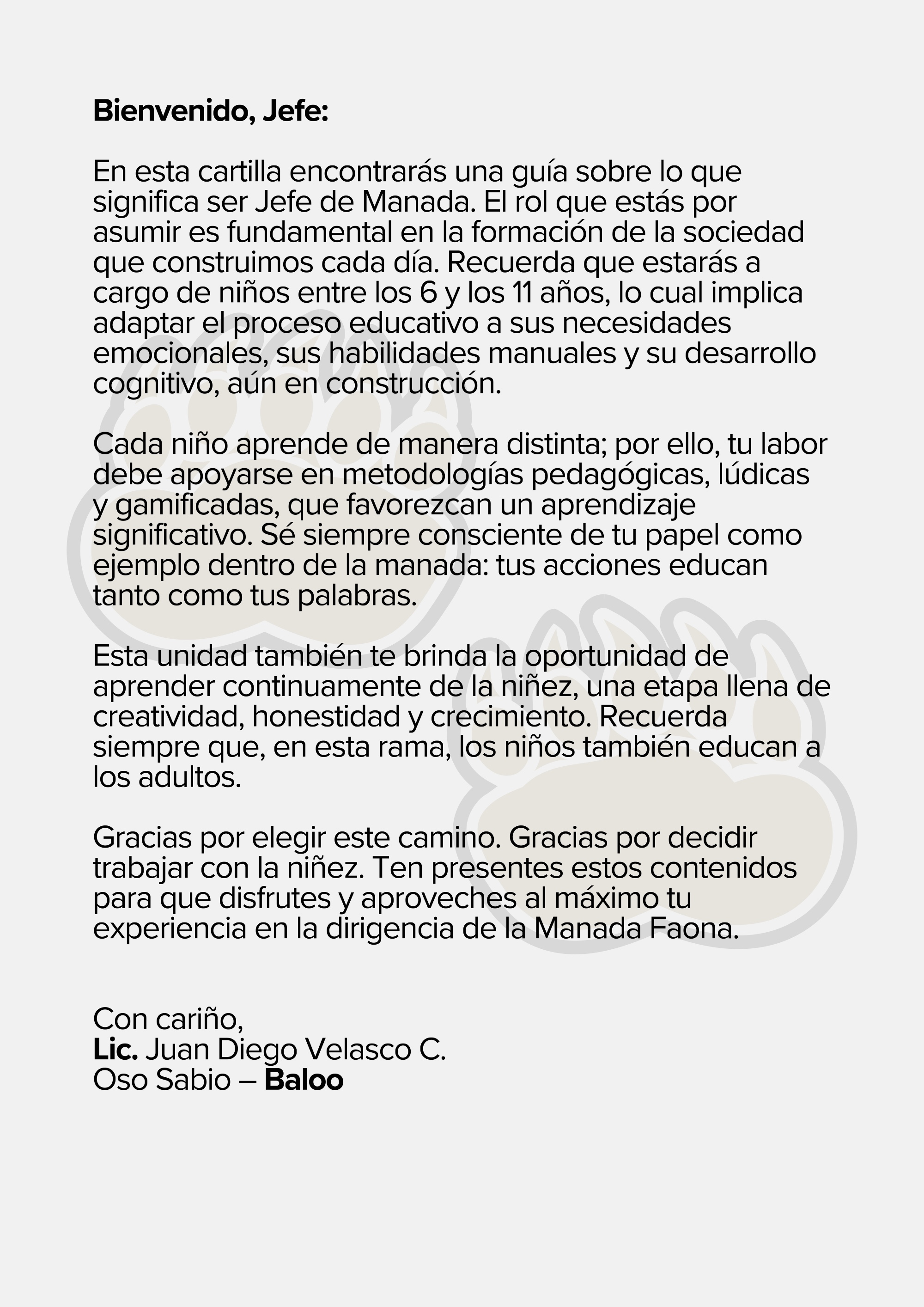 MANUAL DE CAZA Cartilla para el Dirigente de Manada — page 3