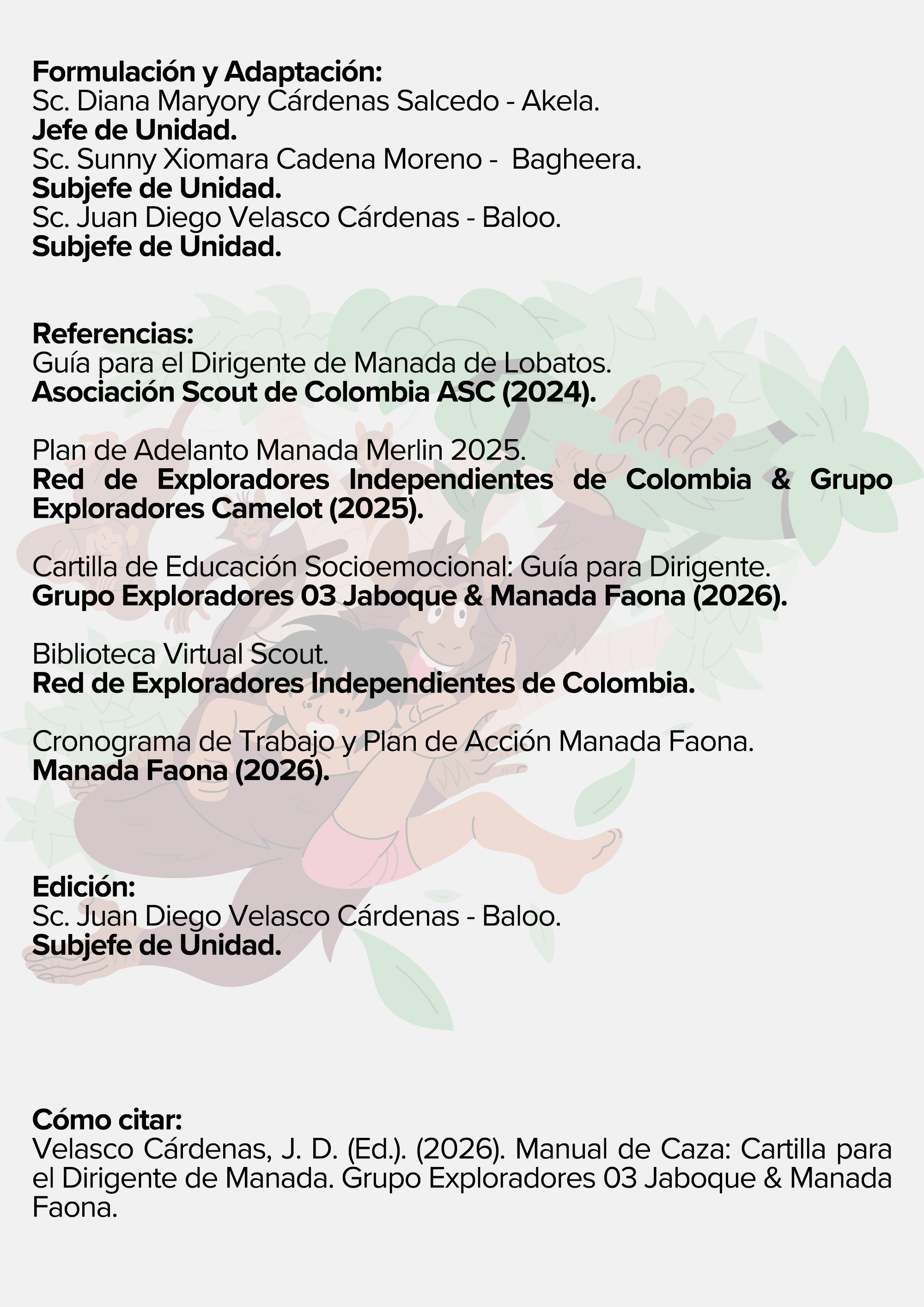 MANUAL DE CAZA Cartilla para el Dirigente de Manada — page 39