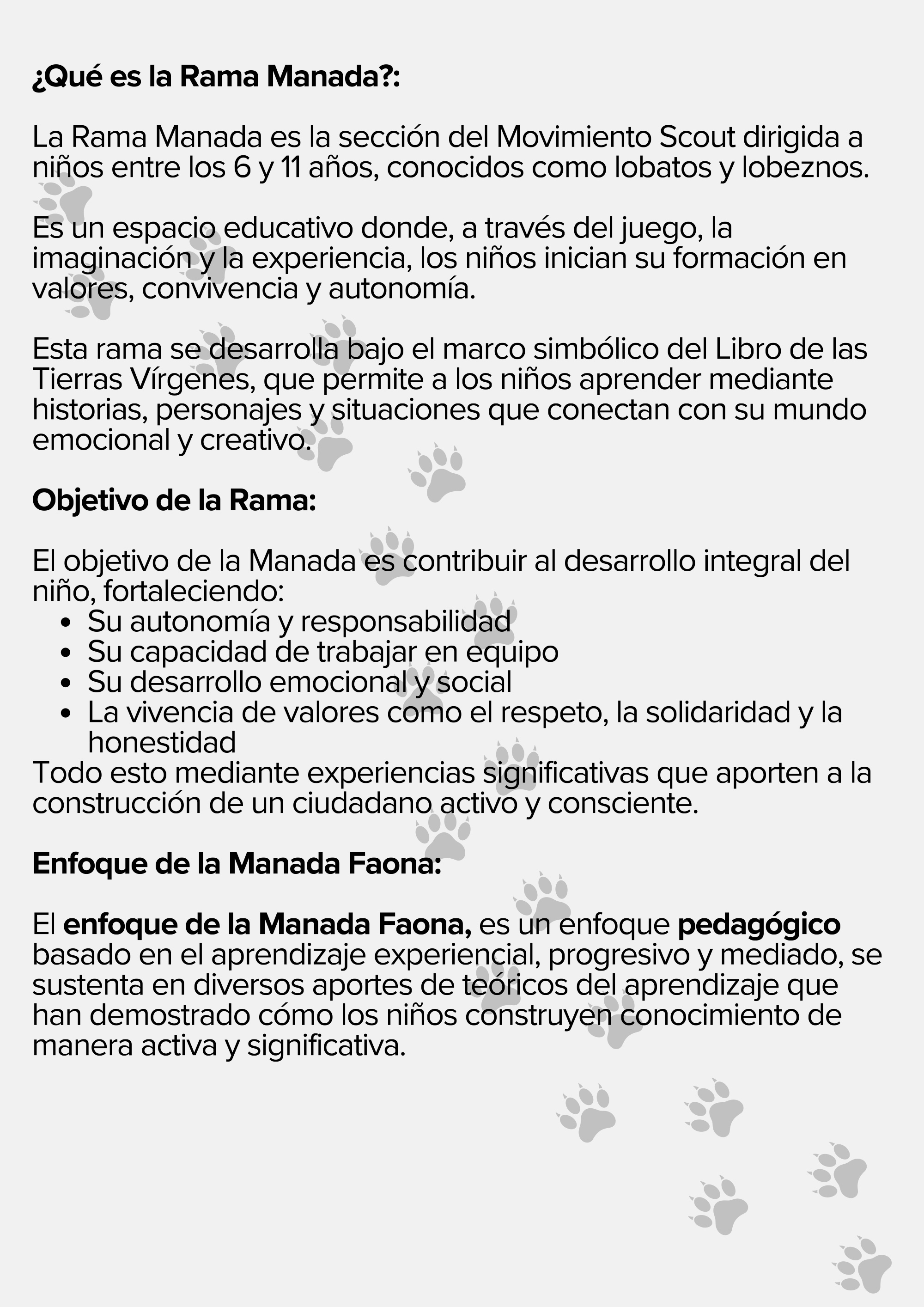 MANUAL DE CAZA Cartilla para el Dirigente de Manada — page 7
