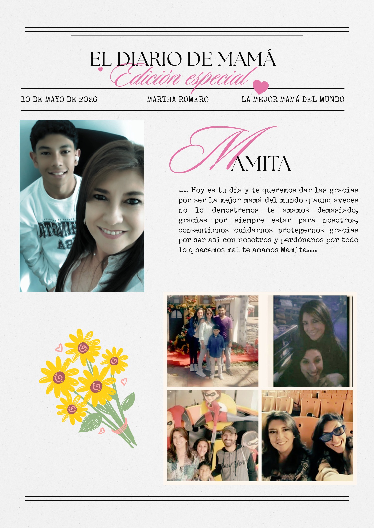 Documento A4 Periódico Día de las Madres Minimalista Rosa-2 — page 4