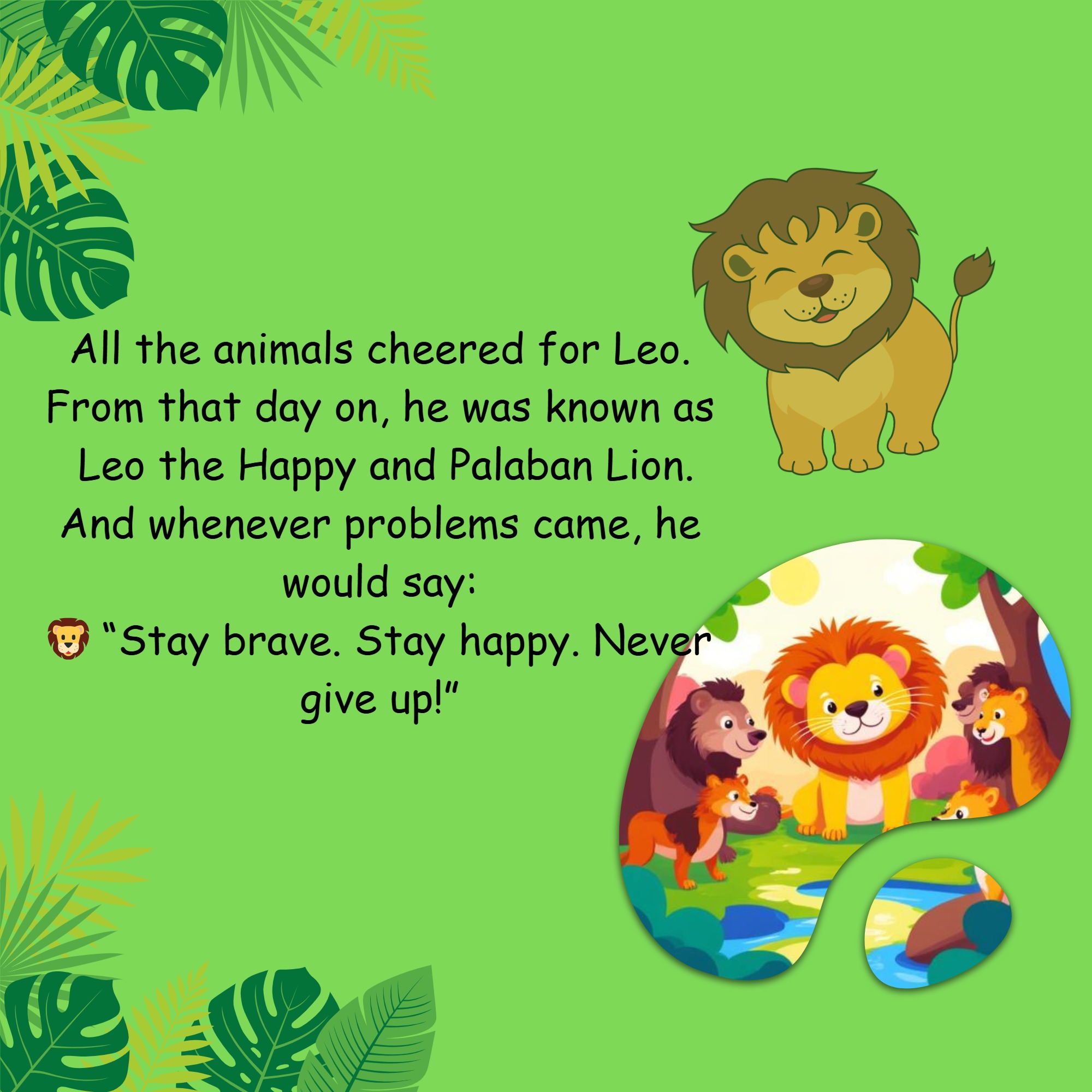 LEO THE BRAVE AND HAPPY LION — page 11