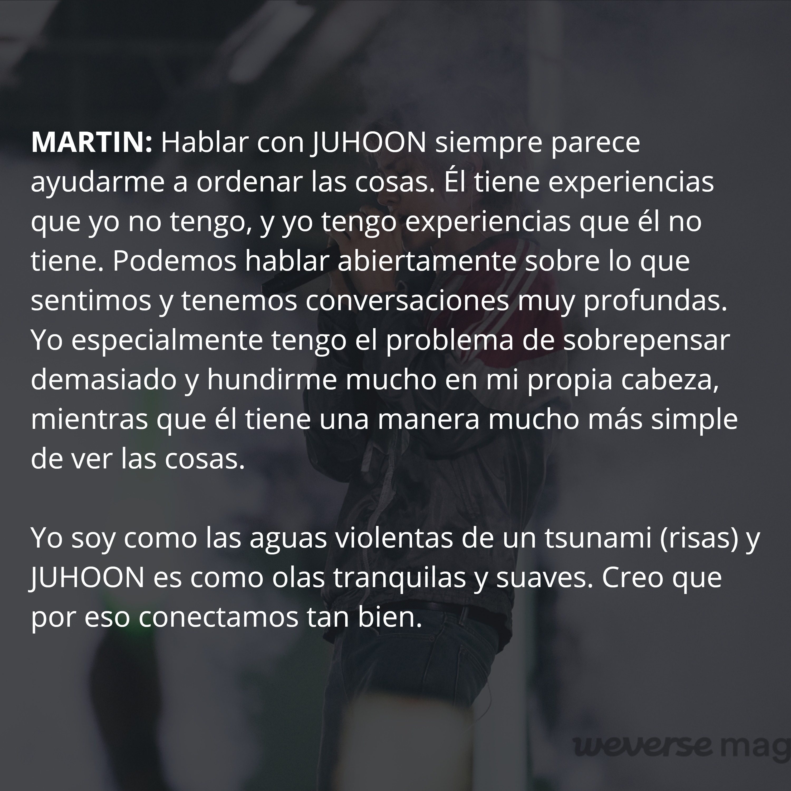 ENTREVISTA A MARTIN PARA WEVERSE MEGAZINE — page 17