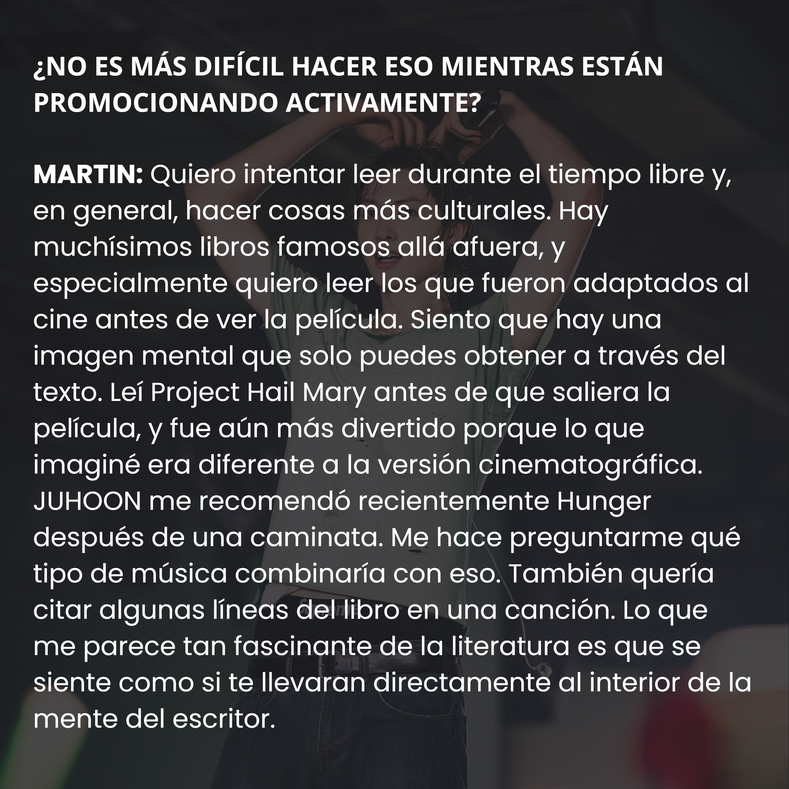 ENTREVISTA A MARTIN PARA WEVERSE MEGAZINE — page 4