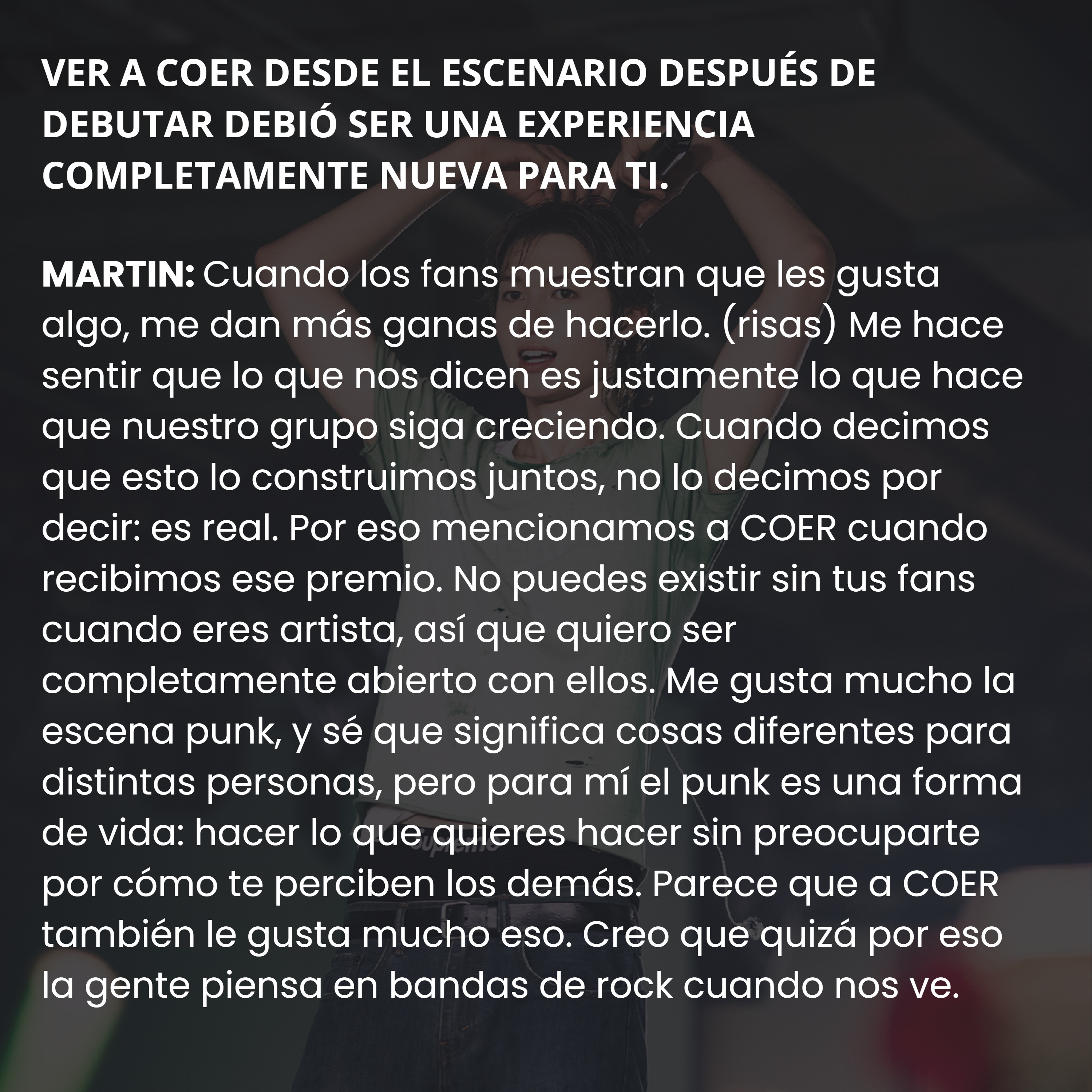ENTREVISTA A MARTIN PARA WEVERSE MEGAZINE — page 6