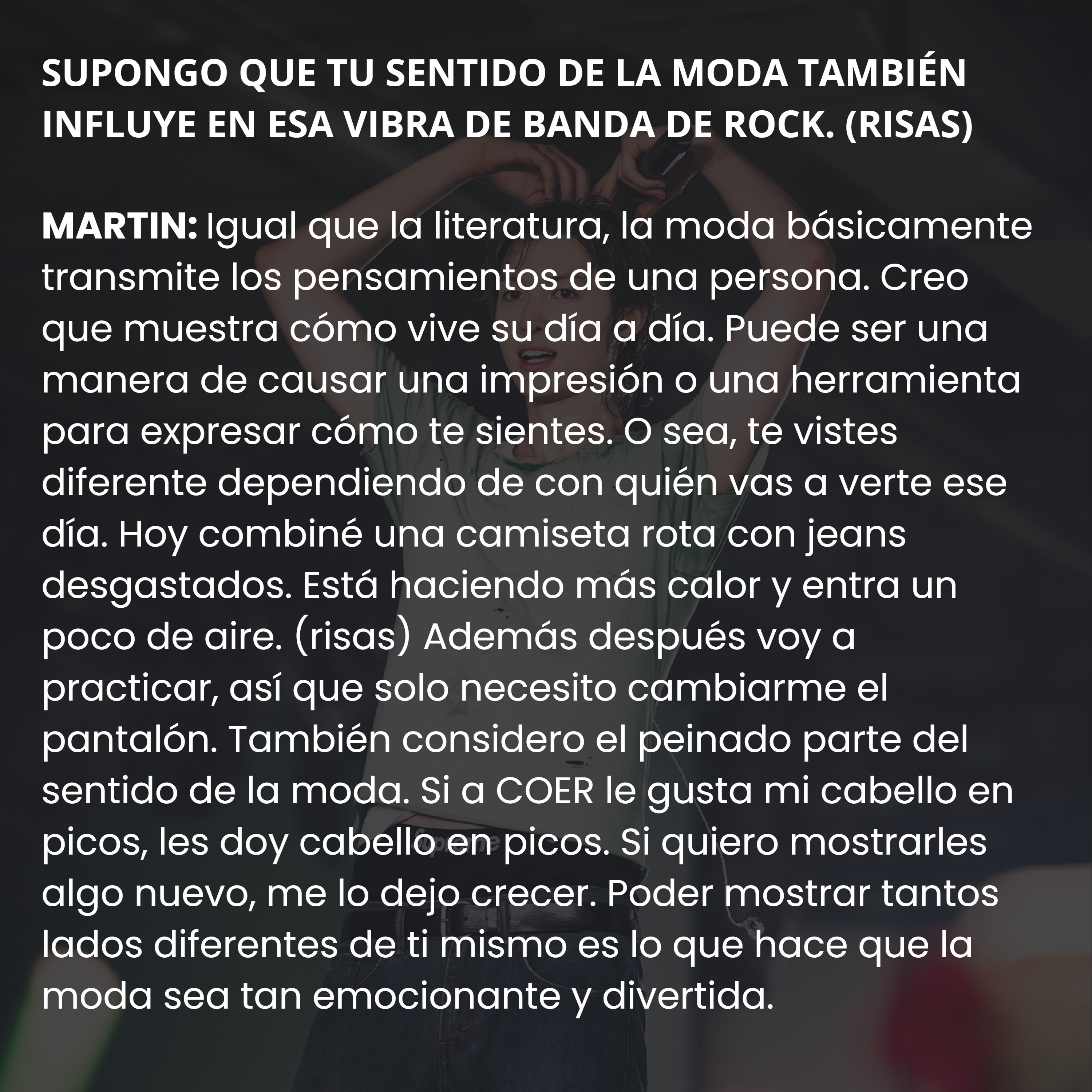 ENTREVISTA A MARTIN PARA WEVERSE MEGAZINE — page 7