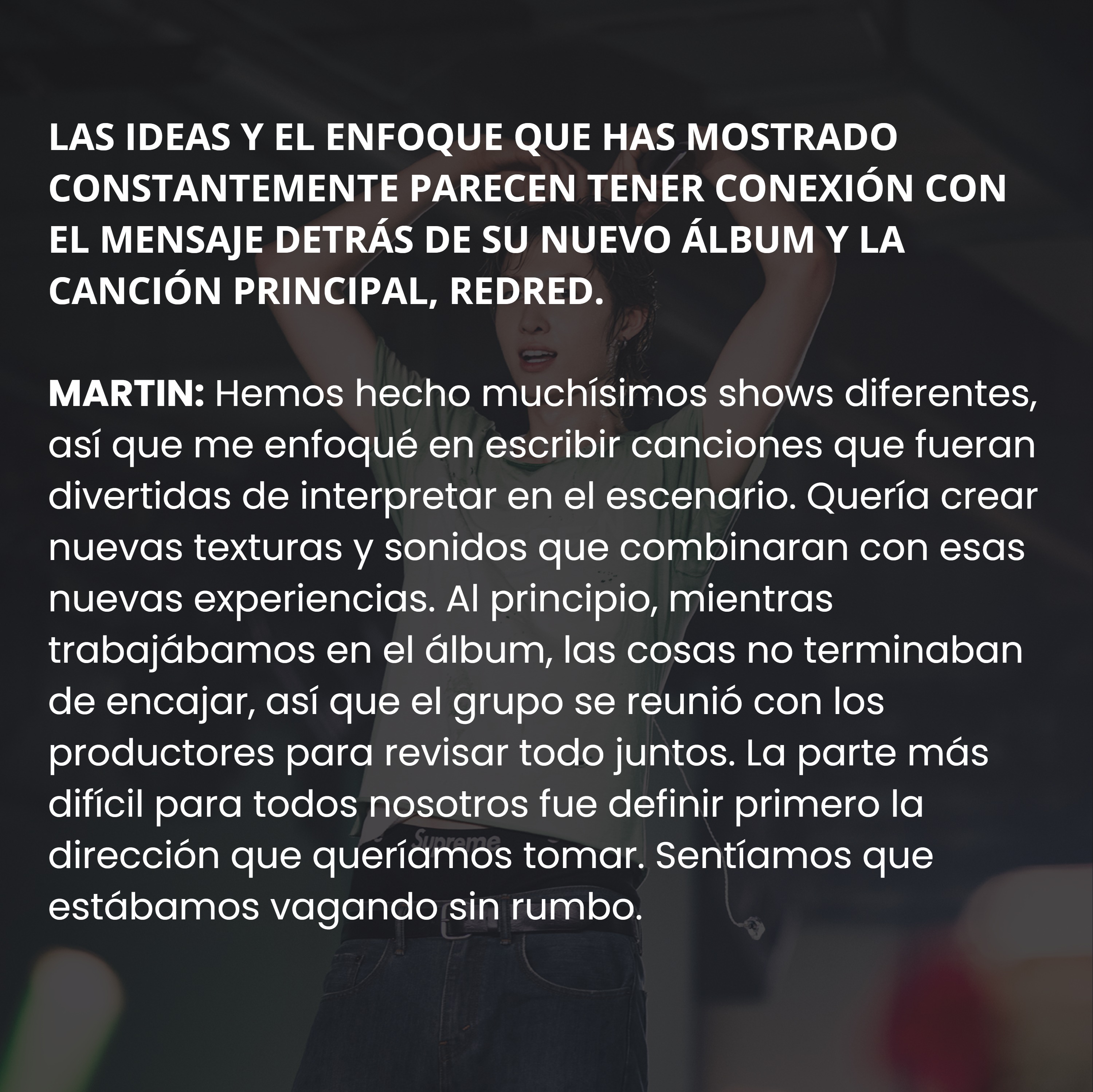 ENTREVISTA A MARTIN PARA WEVERSE MEGAZINE — page 8