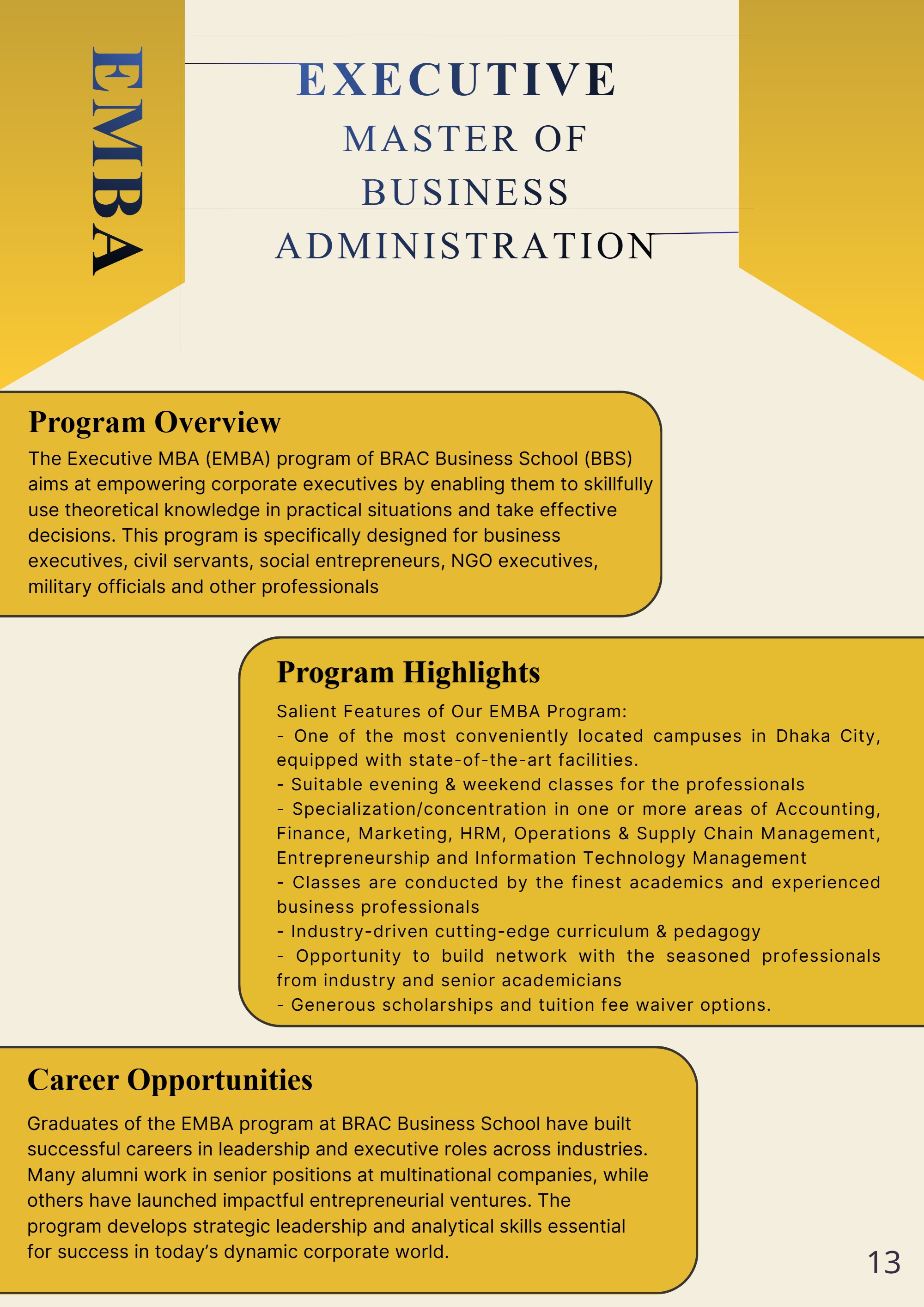 BRAC Business School (BBS) — page 13