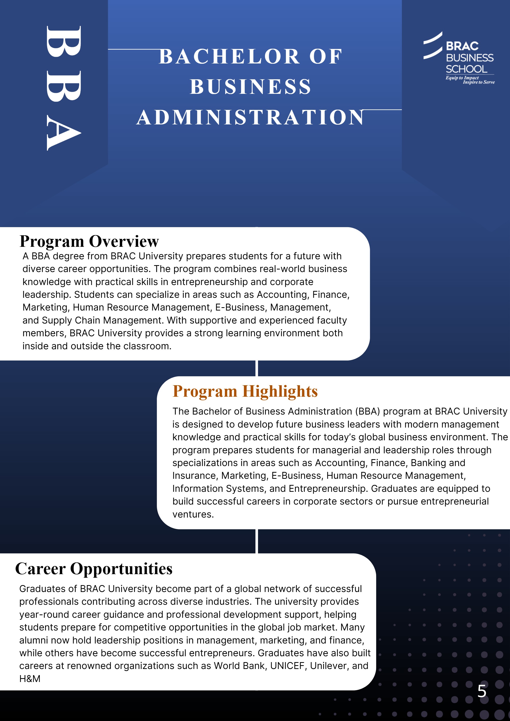 BRAC Business School (BBS) — page 5