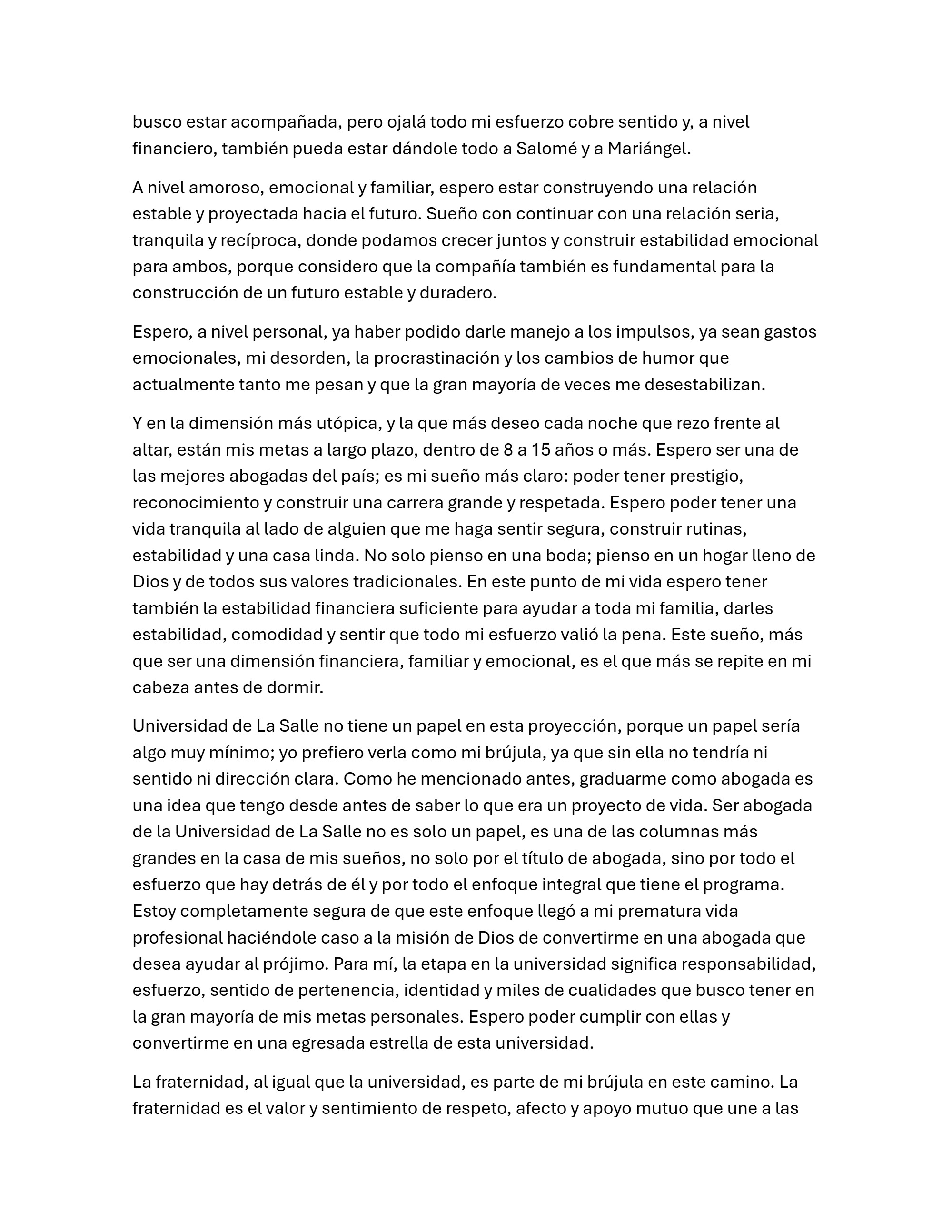 Mi proyecto personal de vida como universitario lasallista — page 12