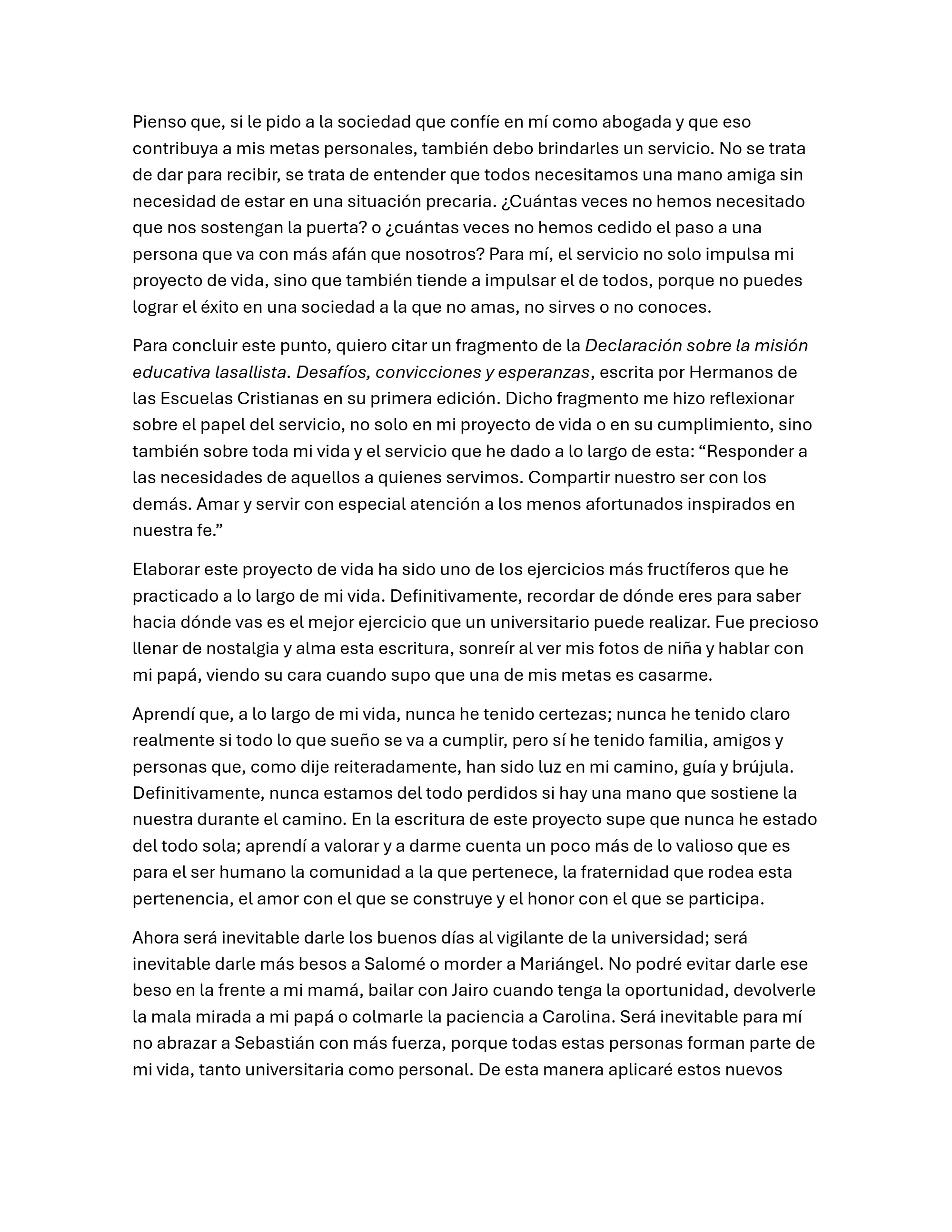 Mi proyecto personal de vida como universitario lasallista — page 17