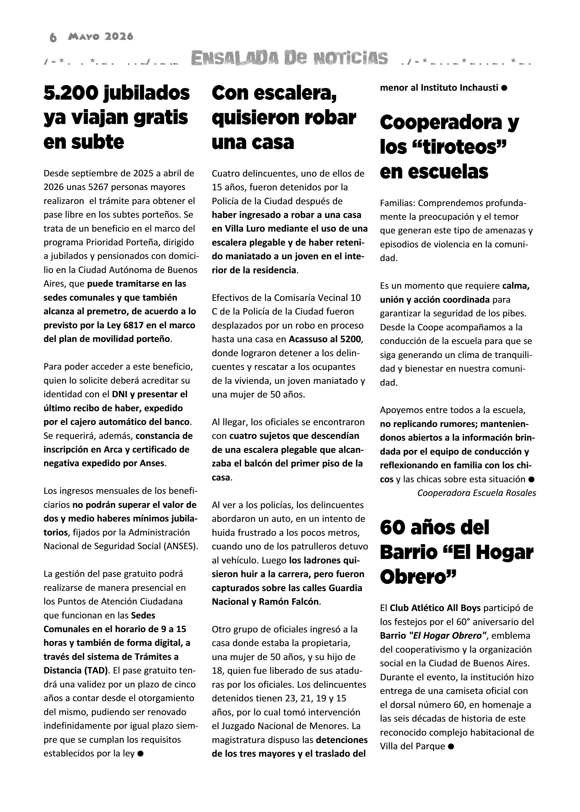 La Bocina N° 453 - Mayo 2026 — page 6