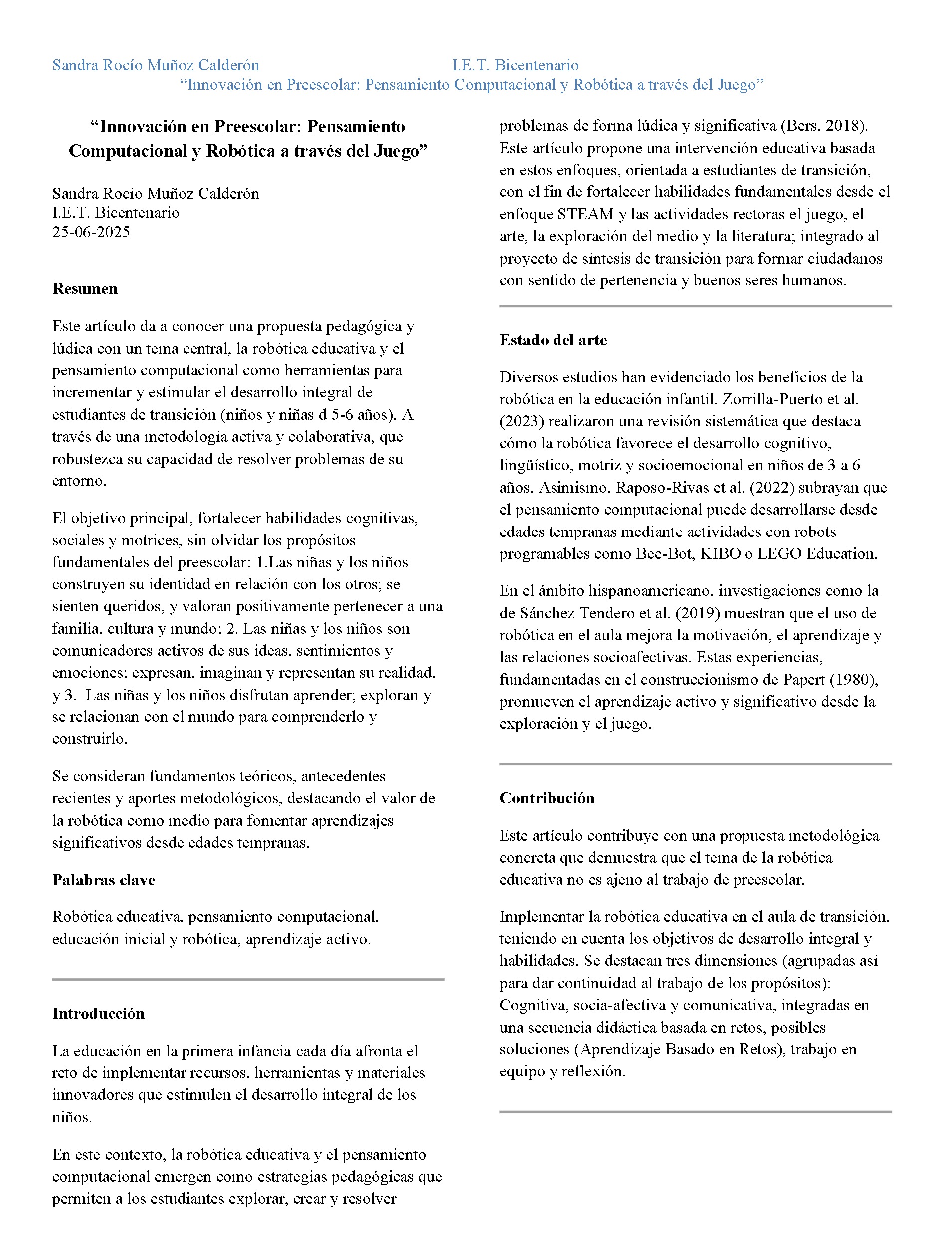 Nuevos Horizontes Educativos — page 41