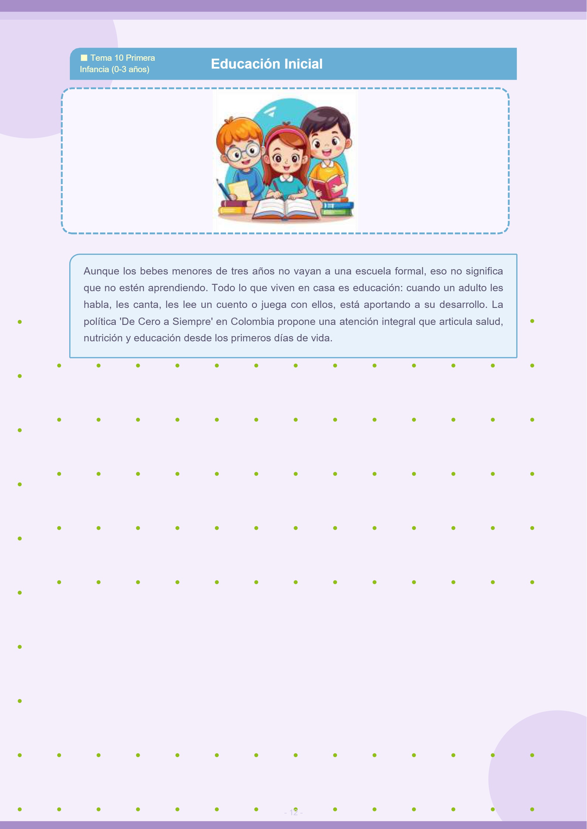 CartillaDesarrollo Psicológico y Entorno Social en la Primera y Segunda Infancia — page 12