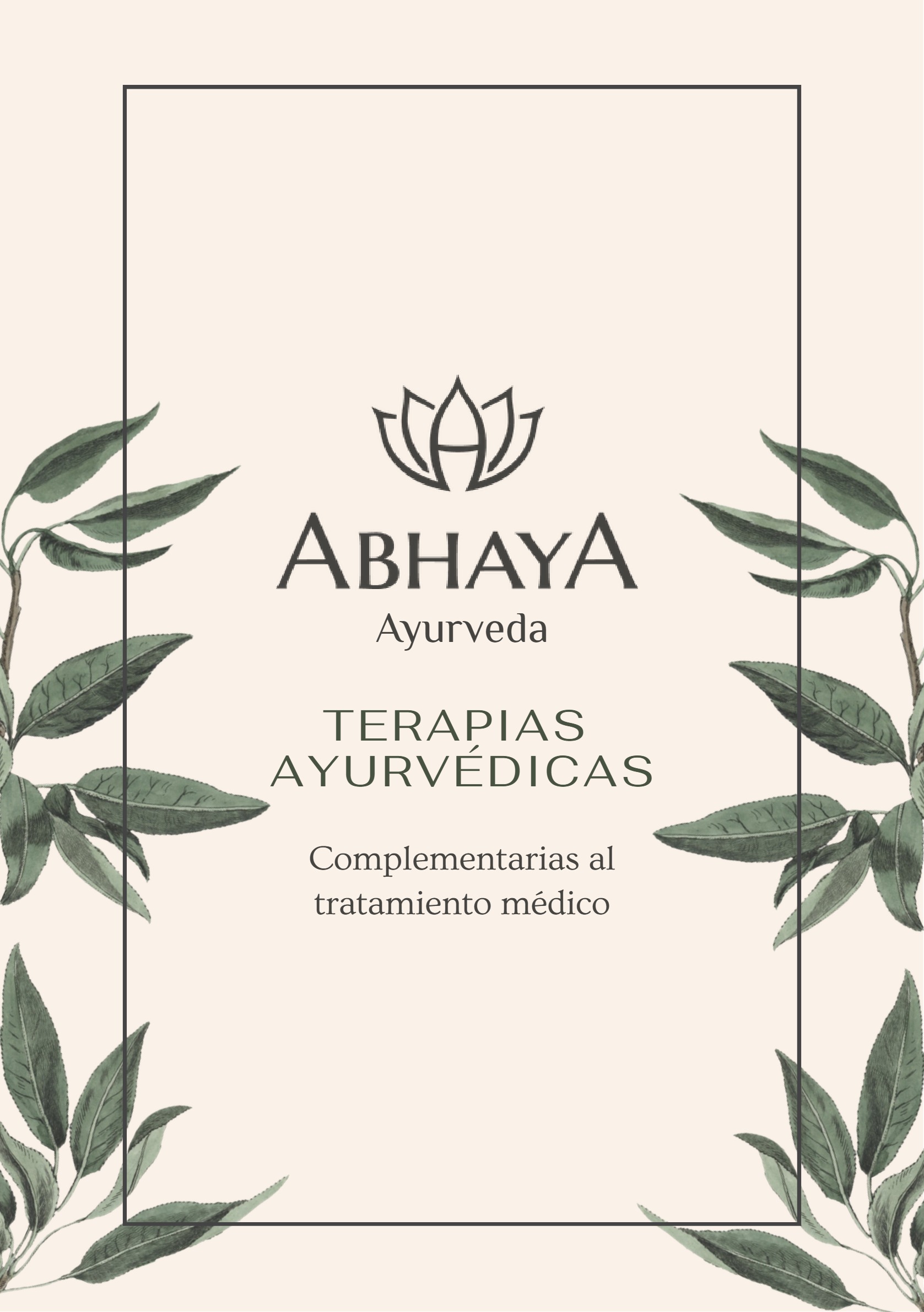 Brochure Para Médicos Ayurvédicos