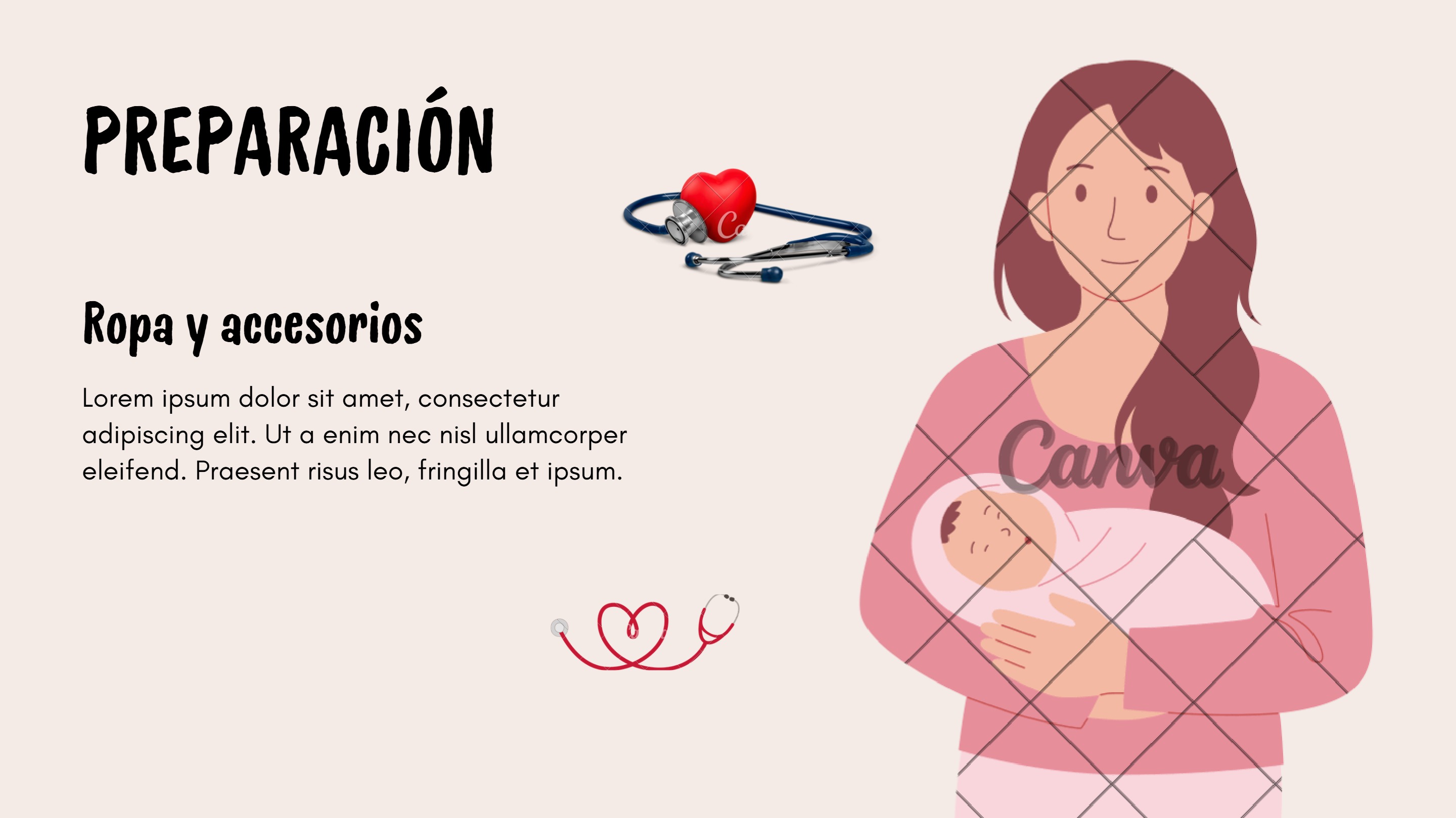 Presentación Embarazo Parto Matrona Mujer Doctora Ilustrado Sencillo Beige (2) — page 9