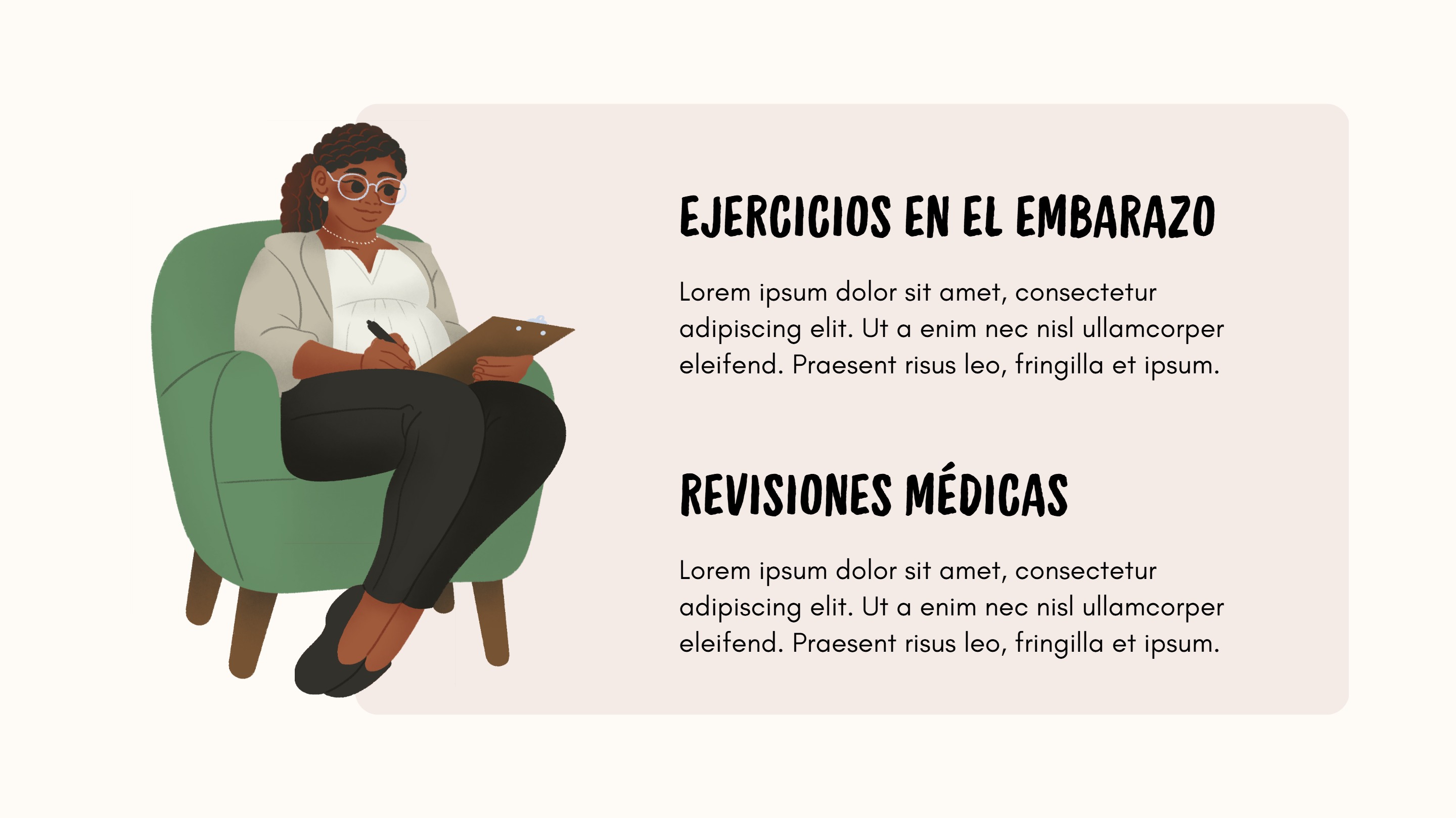 Presentación Embarazo Parto Matrona Mujer Doctora Ilustrado Sencillo Beige (2) — page 10