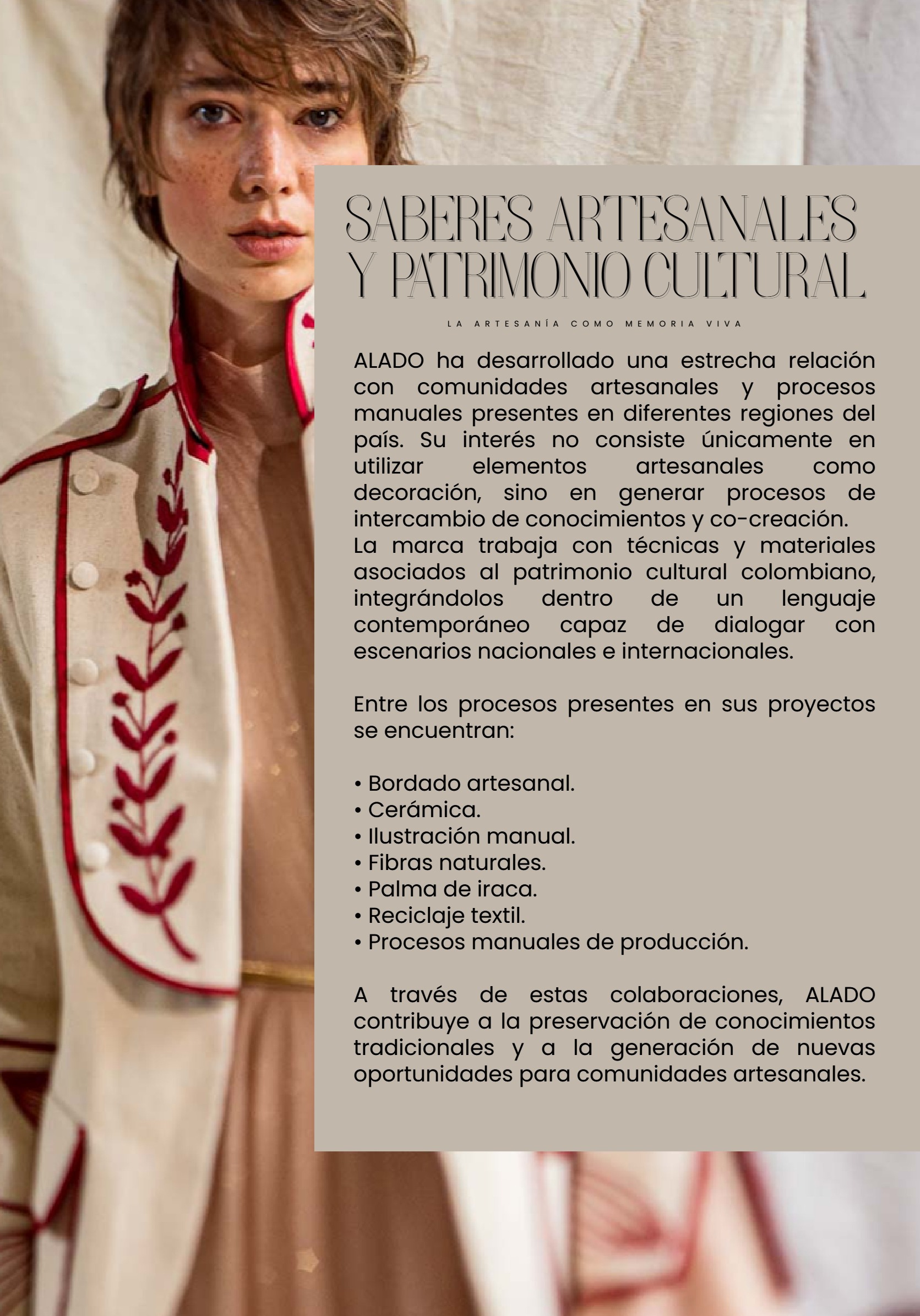 Evolución de la marca Alado inició recolectando retazos de grandes textileras para hacer frente a la falta de capital, convirtiéndose en pionera local del upcycling y el slow fashion. Con los años — page 6