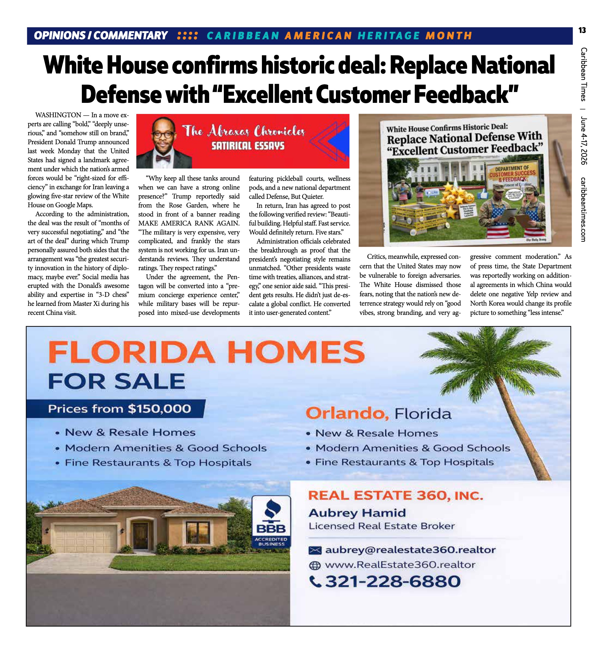 Caribbean Times News (June 3) — page 13