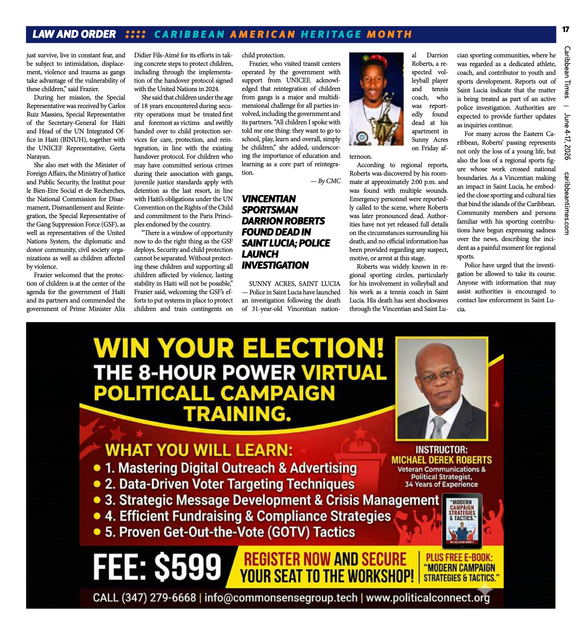 Caribbean Times News (June 3) — page 17