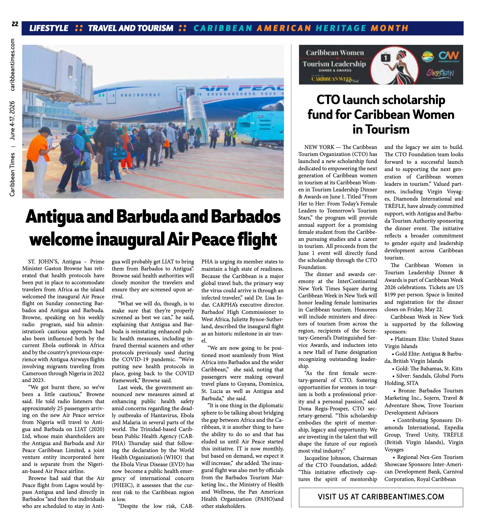 Caribbean Times News (June 3) — page 22