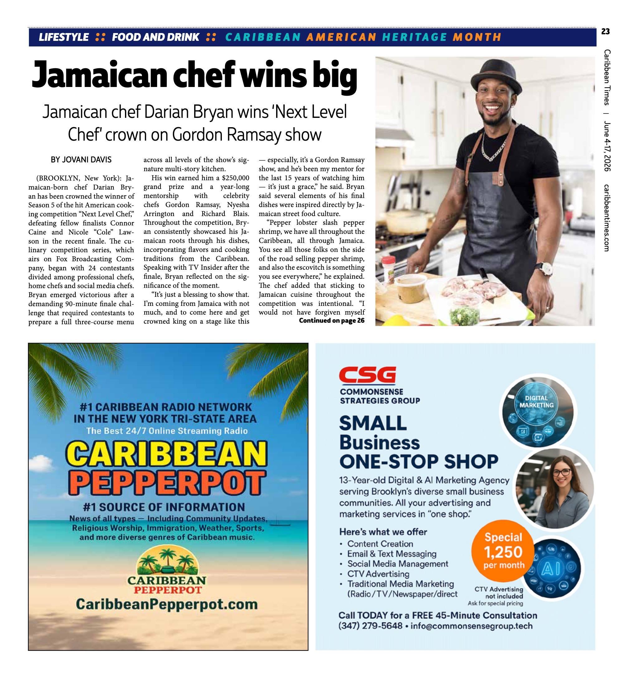 Caribbean Times News (June 3) — page 23