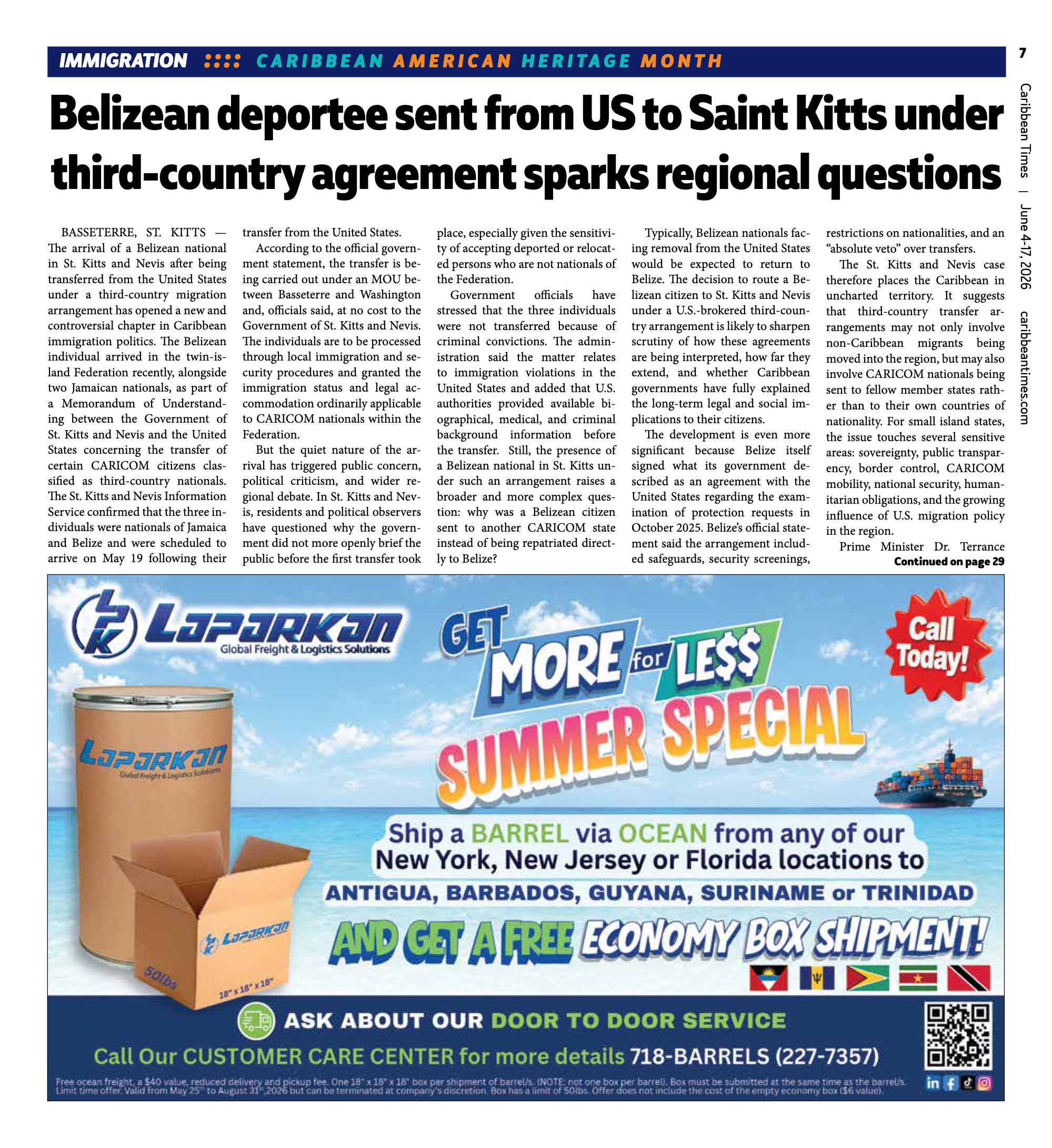Caribbean Times News (June 3) — page 7